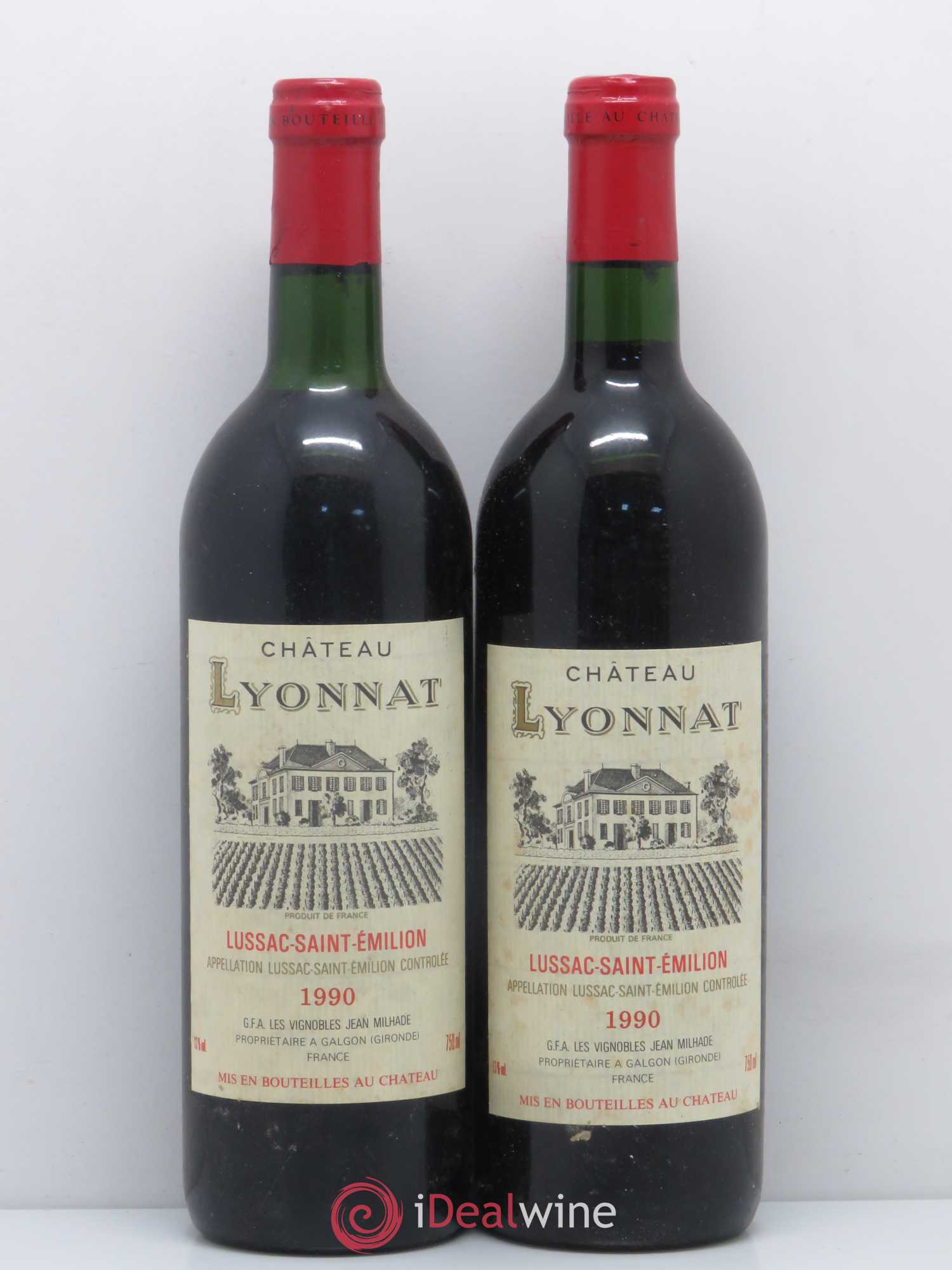 Château Lyonnat 1990 - Lot de 2 bouteilles - 0