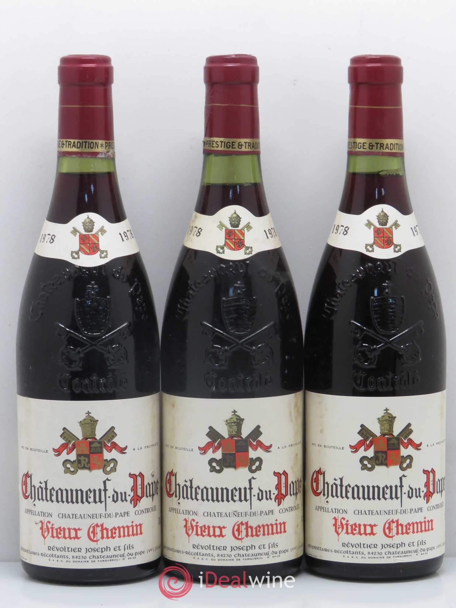 Châteauneuf-du-Pape Vieux Chemin Joseph Revoltier et Fils 1978 - Posten von 12 Flaschen - 1