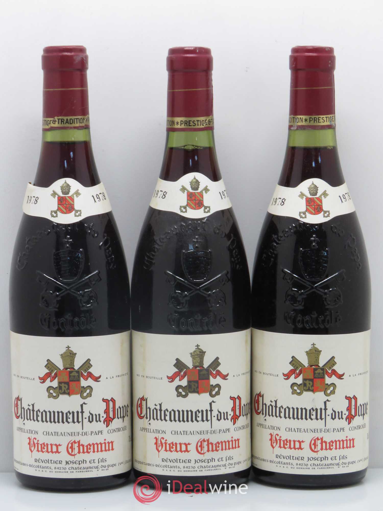 Châteauneuf-du-Pape Vieux Chemin Joseph Revoltier et Fils 1978 - Posten von 12 Flaschen - 3