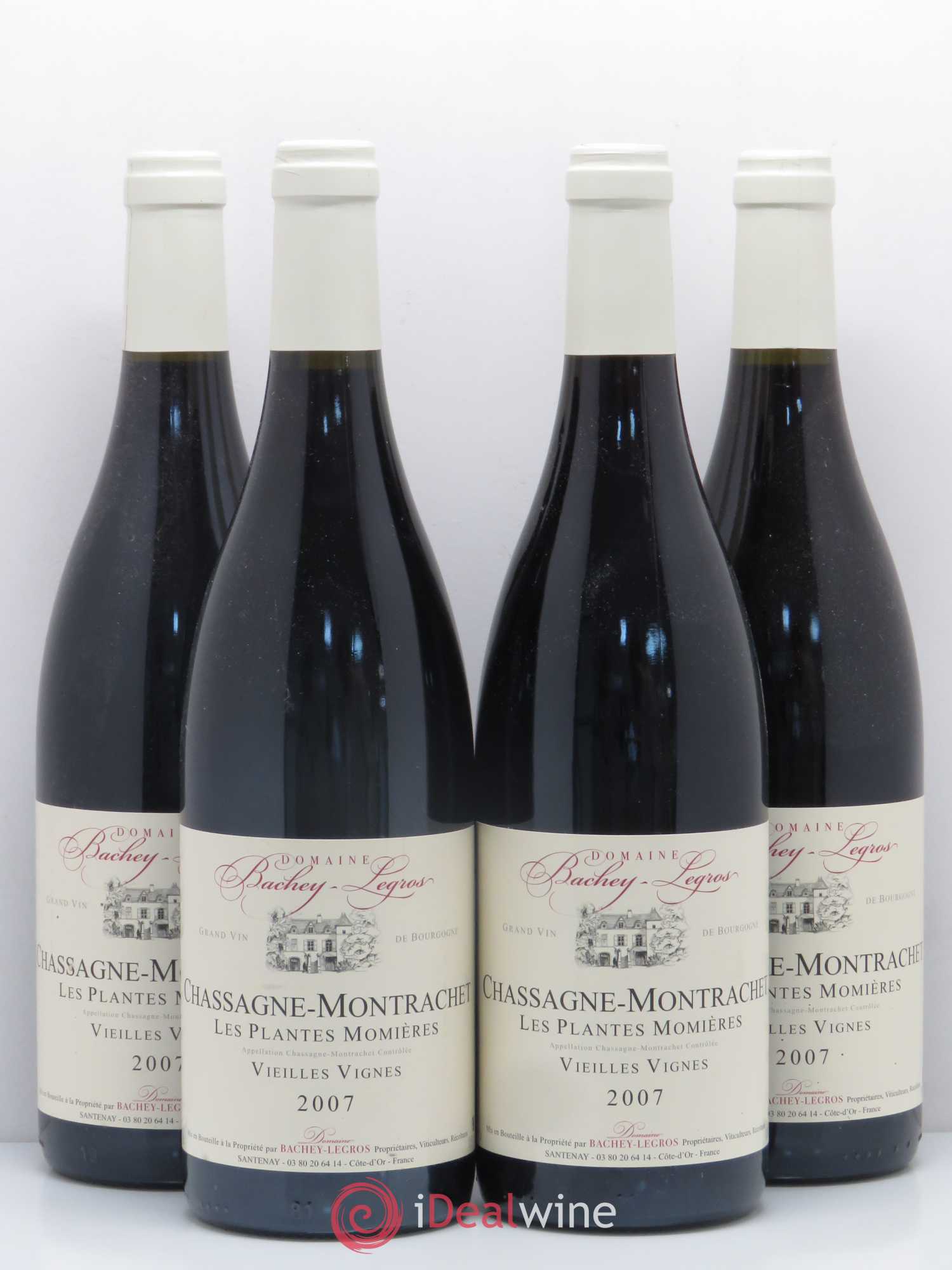 Chassagne-Montrachet Les Plantes Momieres Vieilles Vignes Bachey Legros 2007 - Posten von 4 Flaschen - 0