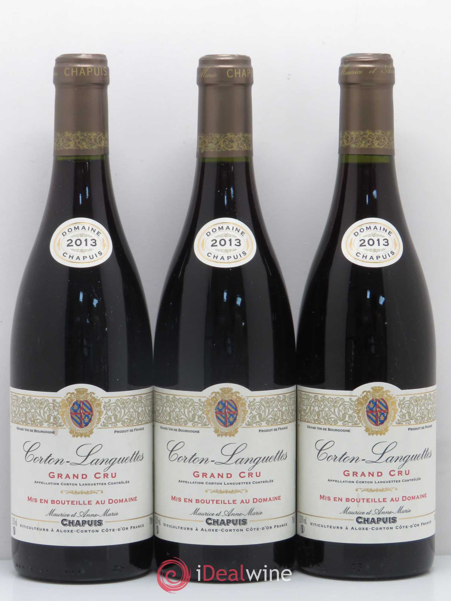 Corton Grand Cru Languettes Domaine Chapuis 2013 - Posten von 6 Flaschen - 2