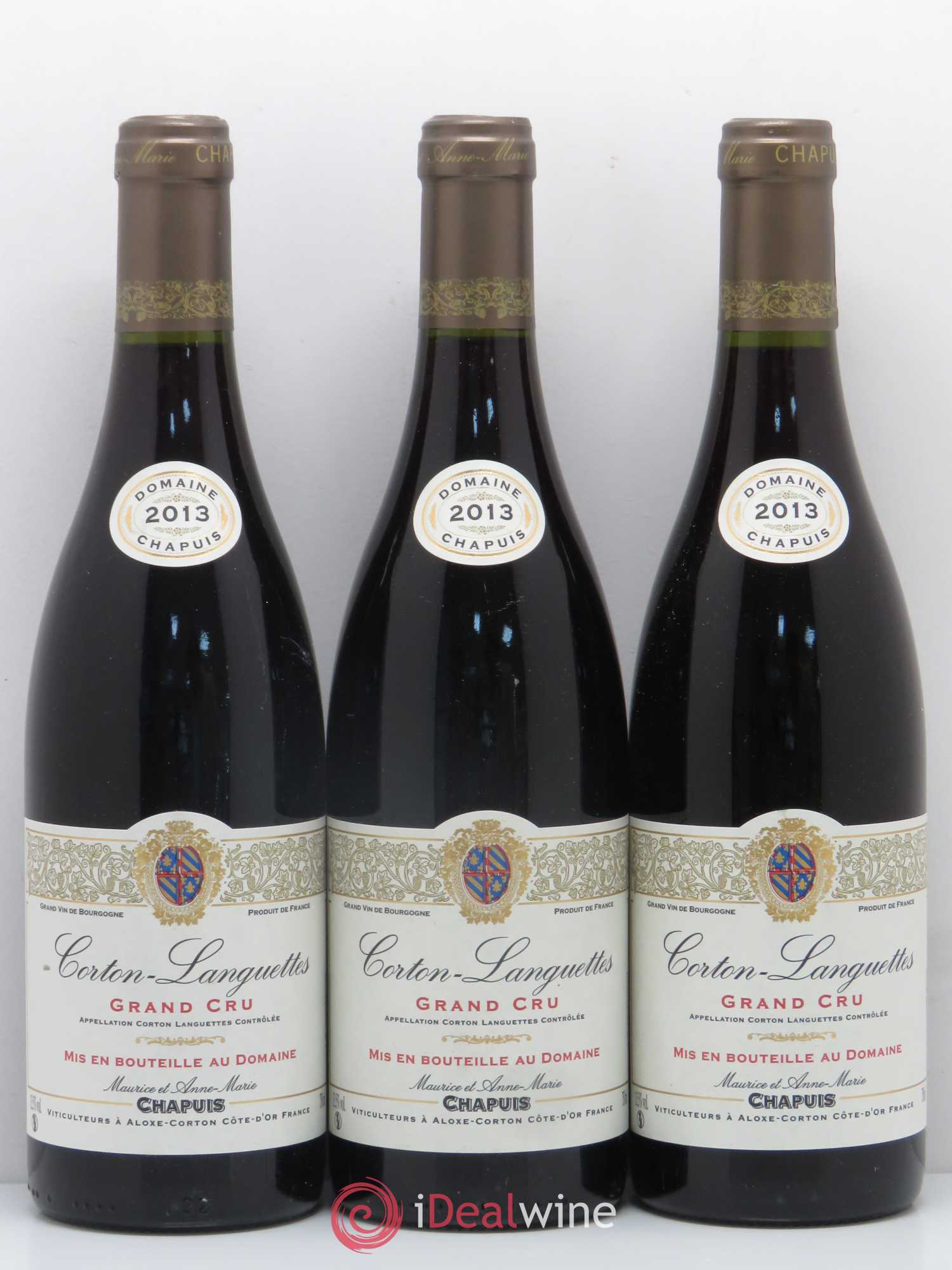 Corton Grand Cru Languettes Domaine Chapuis 2013 - Posten von 3 Flaschen - 0