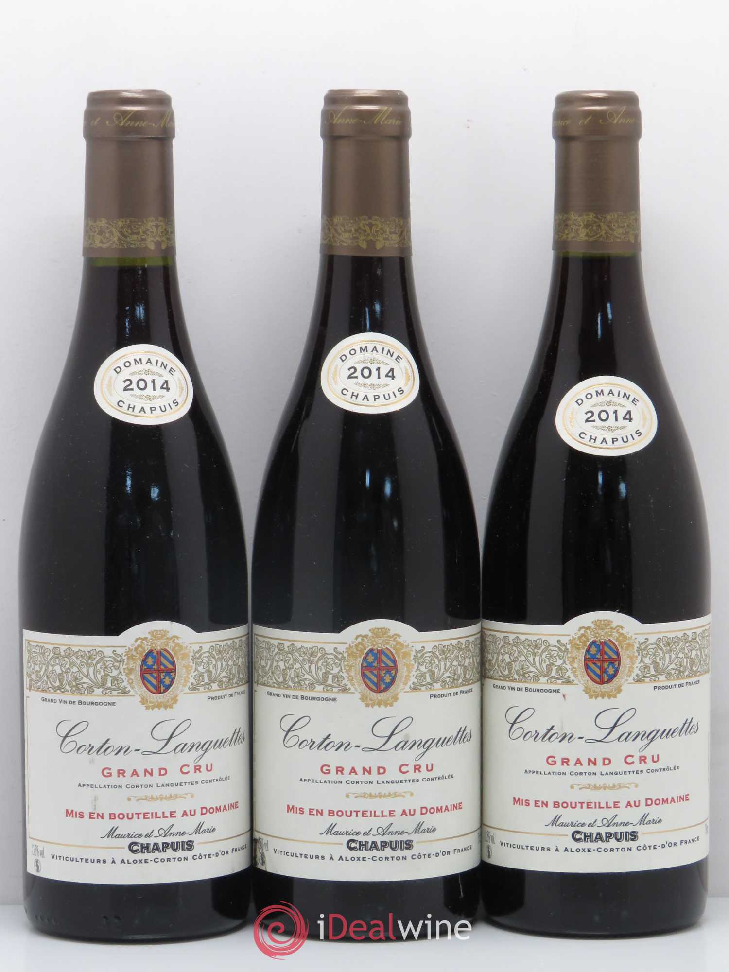 Corton Grand Cru Languettes Domaine Chapuis 2014 - Posten von 3 Flaschen - 0