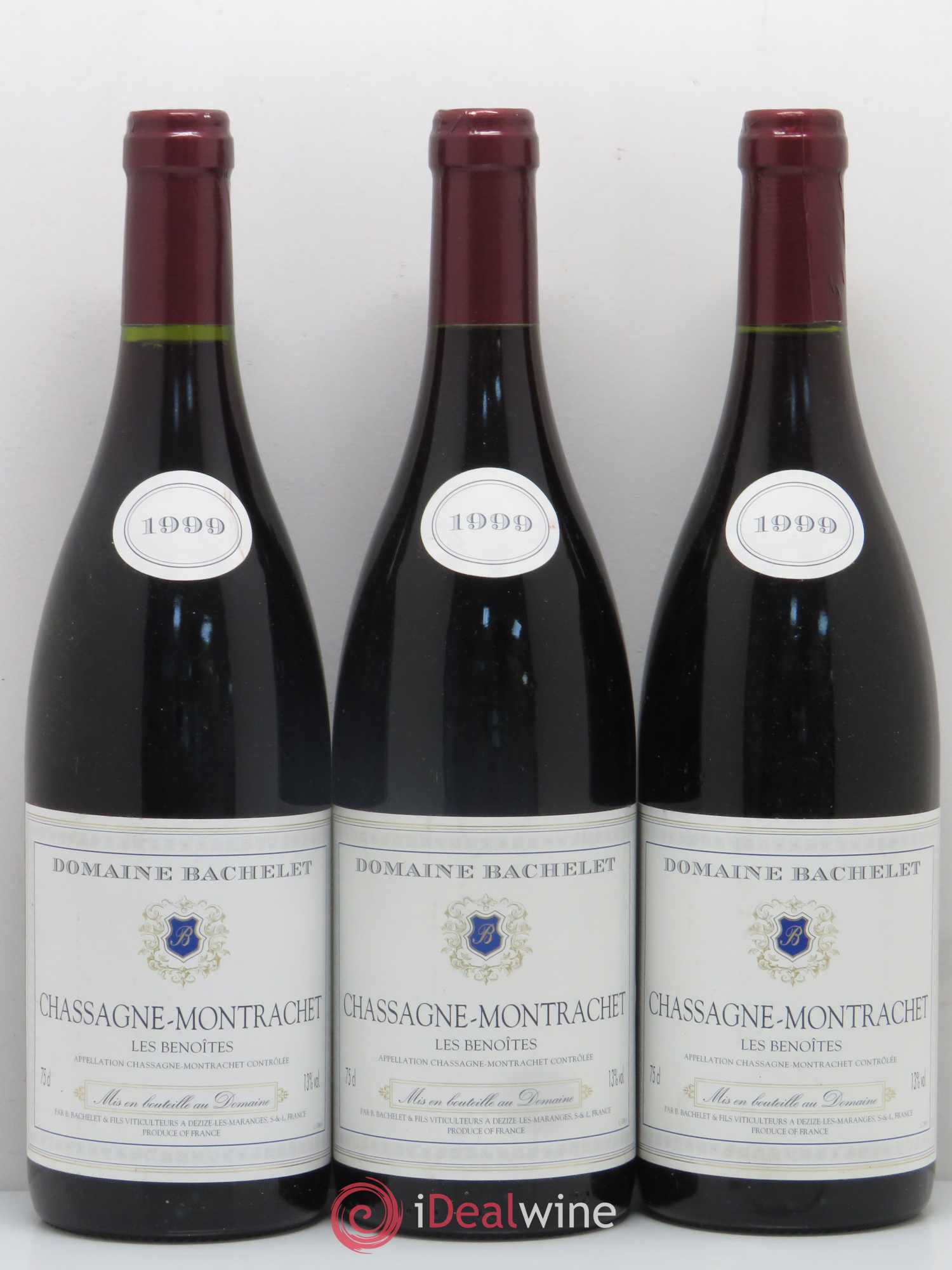 Chassagne-Montrachet 1er Cru Les Benoites Domaine Bachelet 1999 - Lot de 5 bouteilles - 1