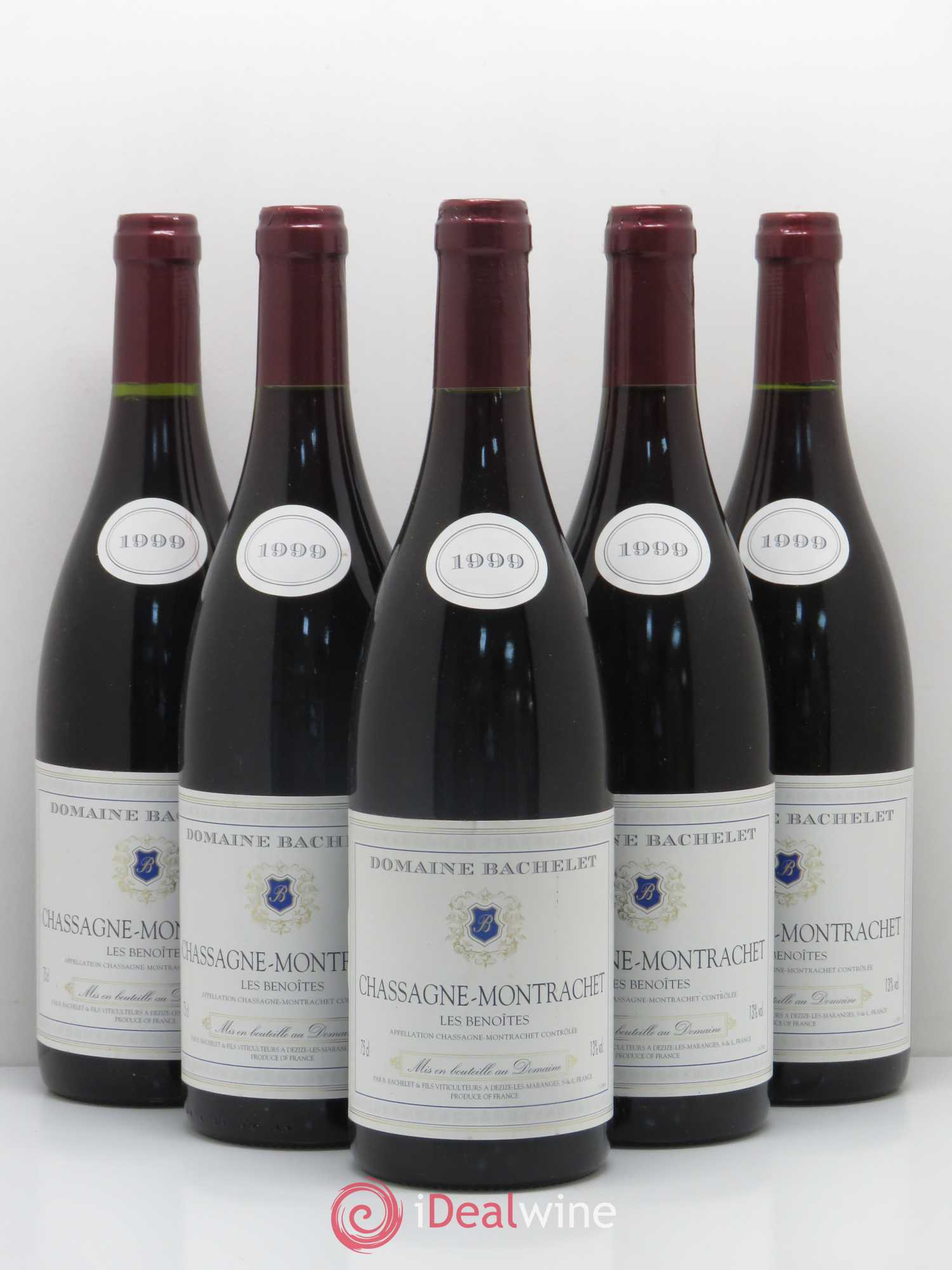 Chassagne-Montrachet 1er Cru Les Benoites Domaine Bachelet 1999 - Lot de 5 bouteilles - 0