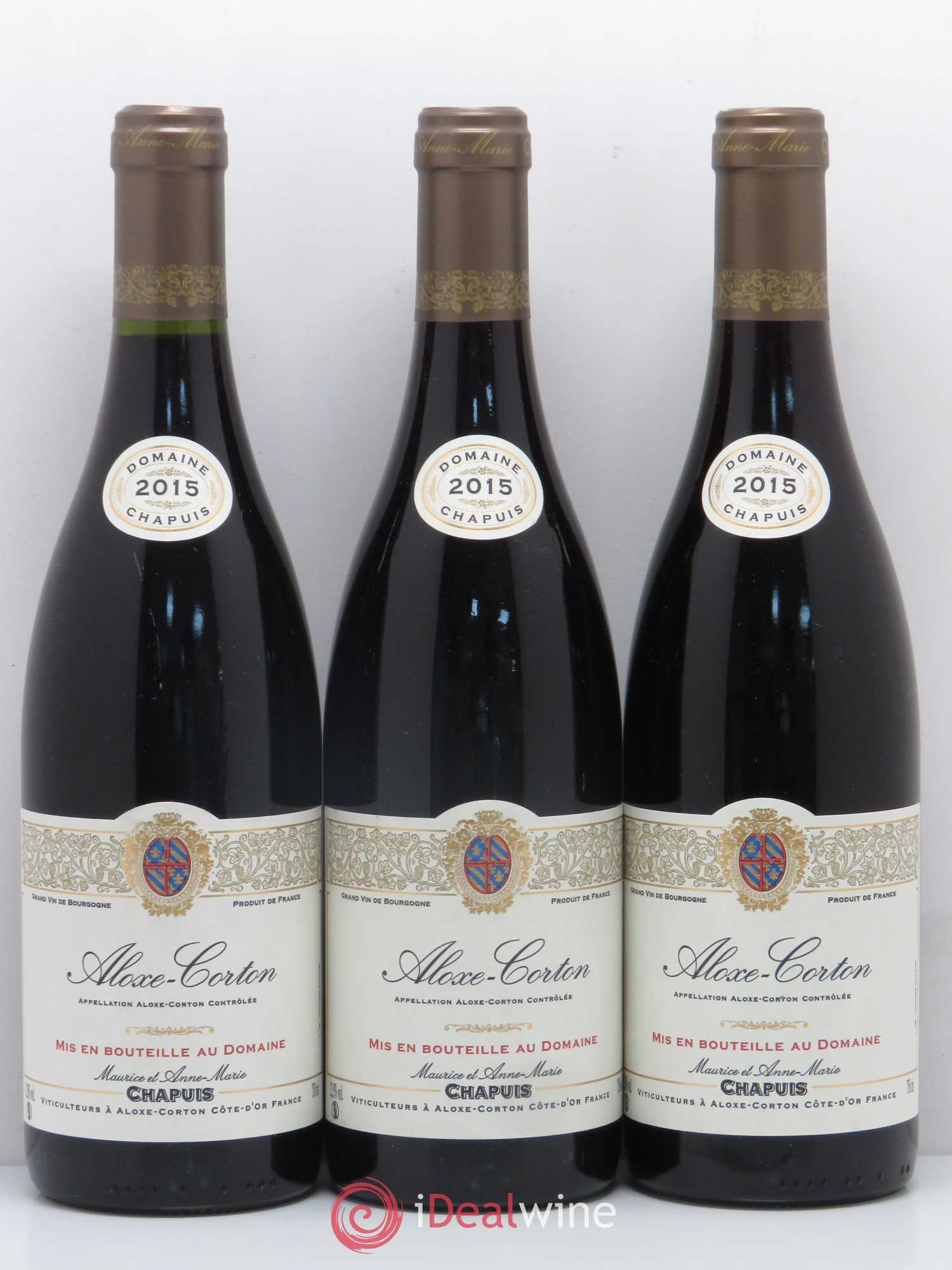 Aloxe-Corton Domaine Maurice Chapuis 2015 - Posten von 3 Flaschen - 0