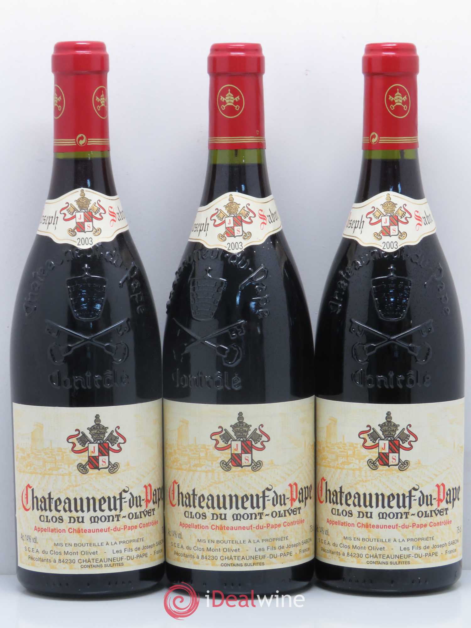 Châteauneuf-du-Pape Clos du Mont-Olivet Les fils de Joseph 2003 - Lotto di 12 bottiglie - 1