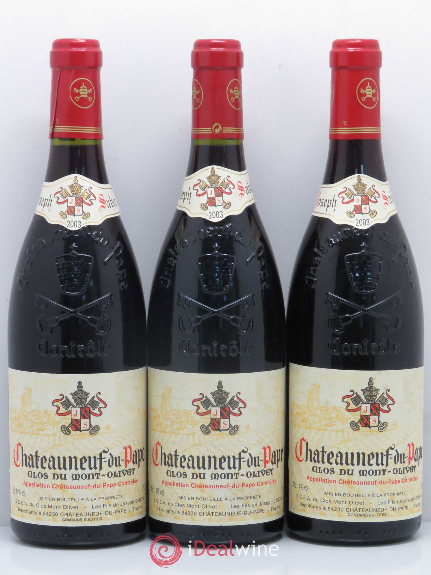 Châteauneuf-du-Pape Clos du Mont-Olivet Les fils de Joseph 2003 - Lotto di 12 bottiglie - 3