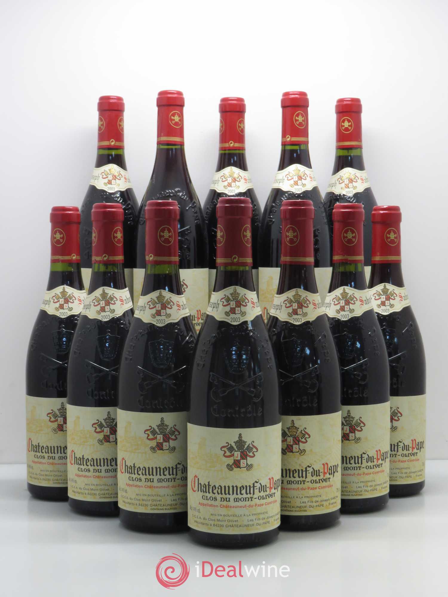 Châteauneuf-du-Pape Clos du Mont-Olivet Les fils de Joseph 2003 - Lotto di 12 bottiglie - 0
