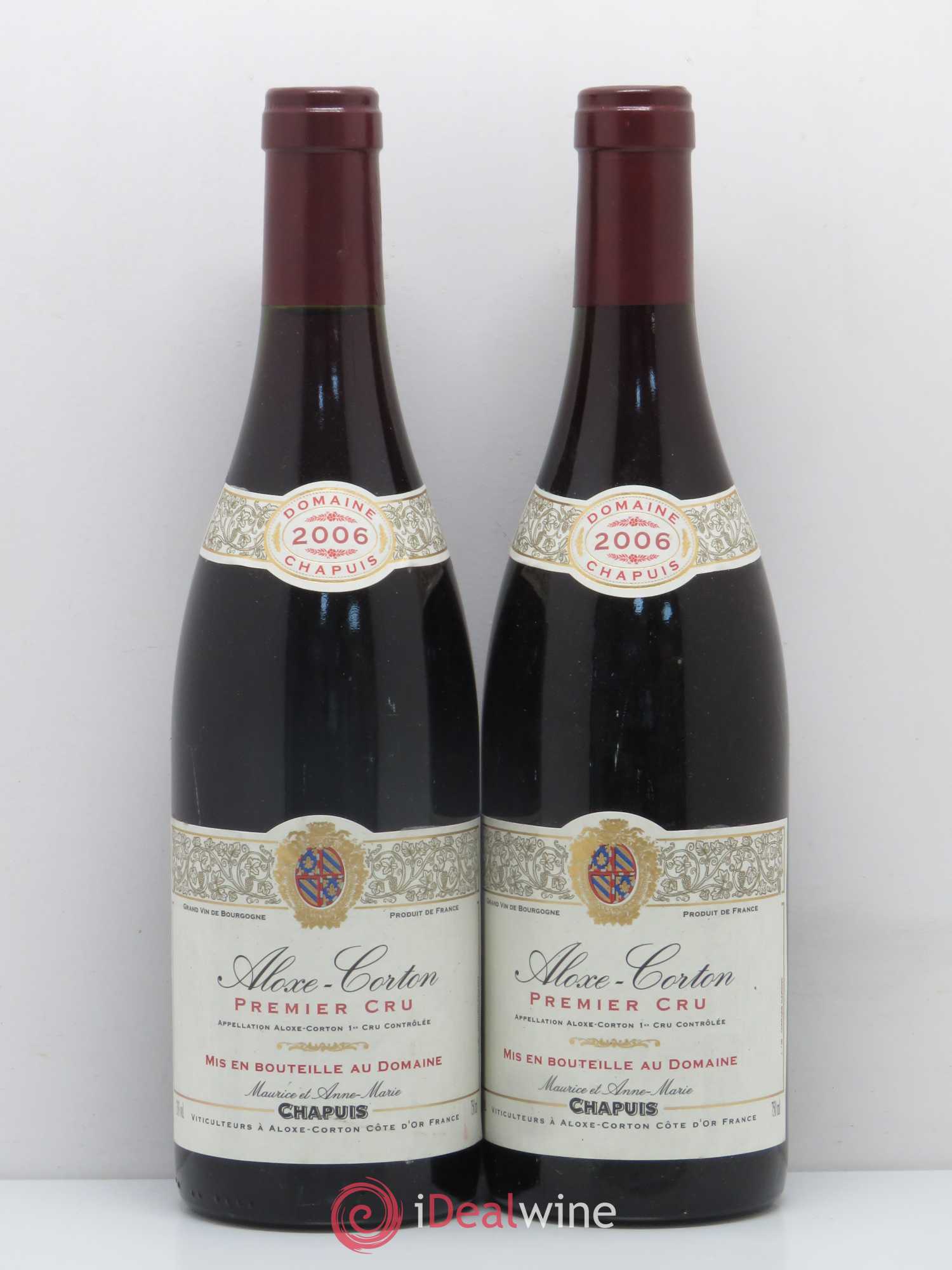Aloxe-Corton 1er Cru Domaine Chapuis 2006 - Lot de 2 bouteilles - 0