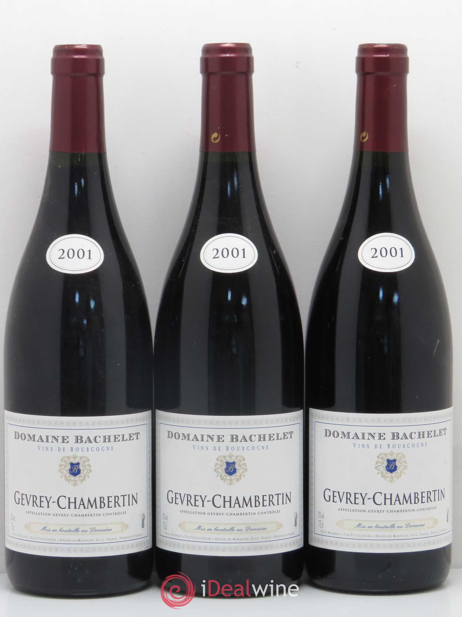 Gevrey-Chambertin Bachelet 2001 - Posten von 3 Flaschen - 0