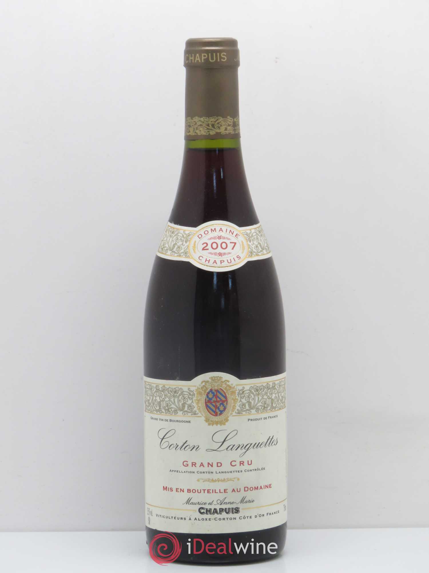 Corton Grand Cru Languettes Domaine Chapuis 2007 - Posten von 1 Flasche - 0