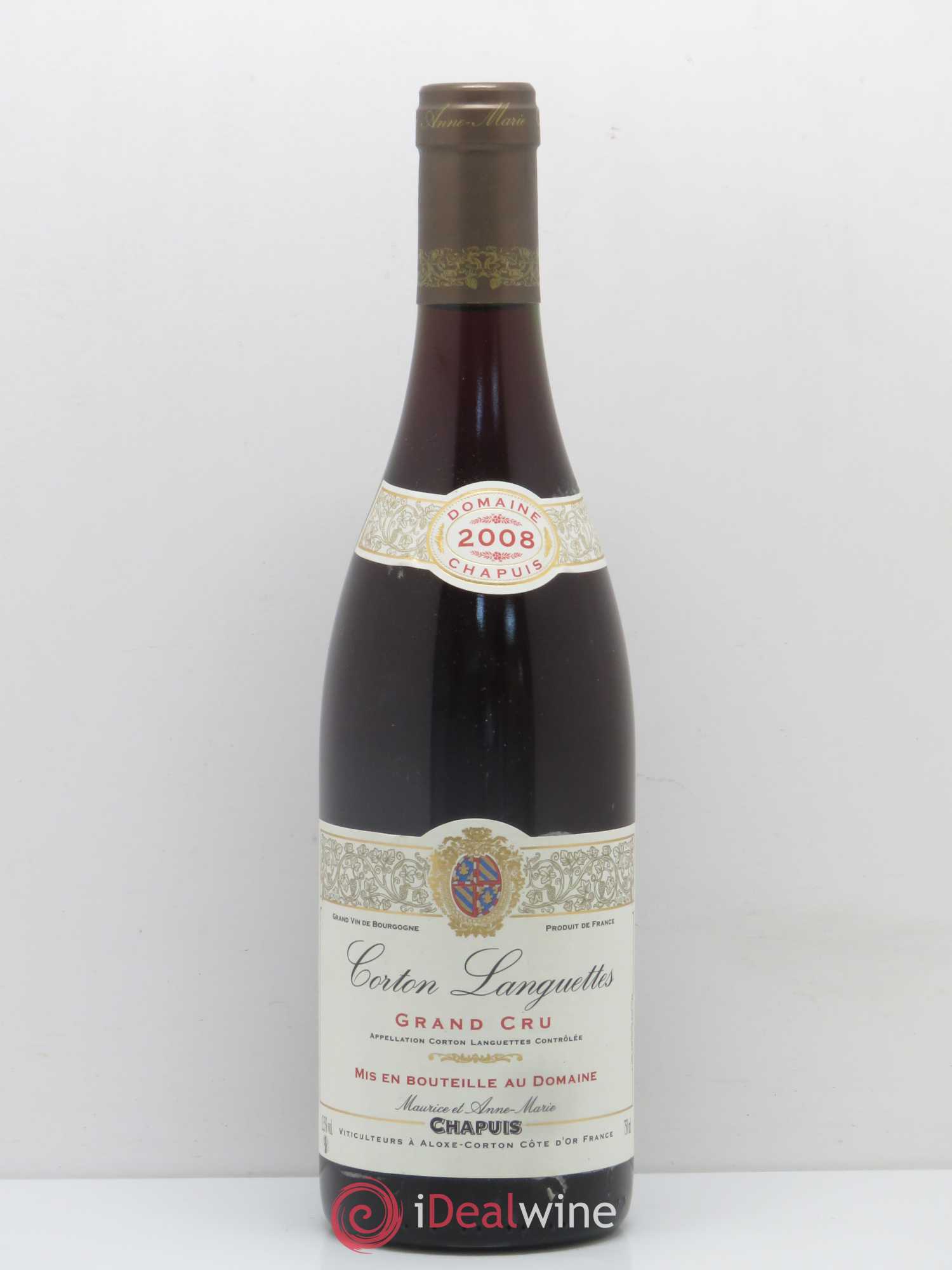 Corton Grand Cru Languettes Domaine Chapuis 2008 - Posten von 1 Flasche - 0