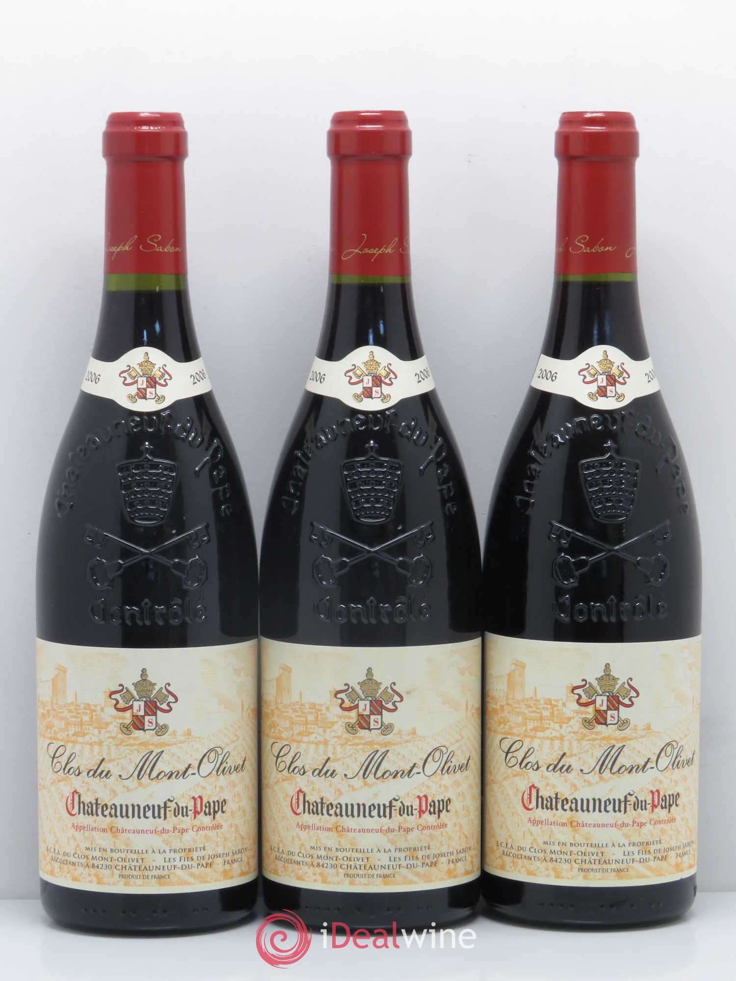 Châteauneuf-du-Pape Clos du Mont-Olivet Les fils de Joseph 2006 - Lotto di 3 bottiglie - 0