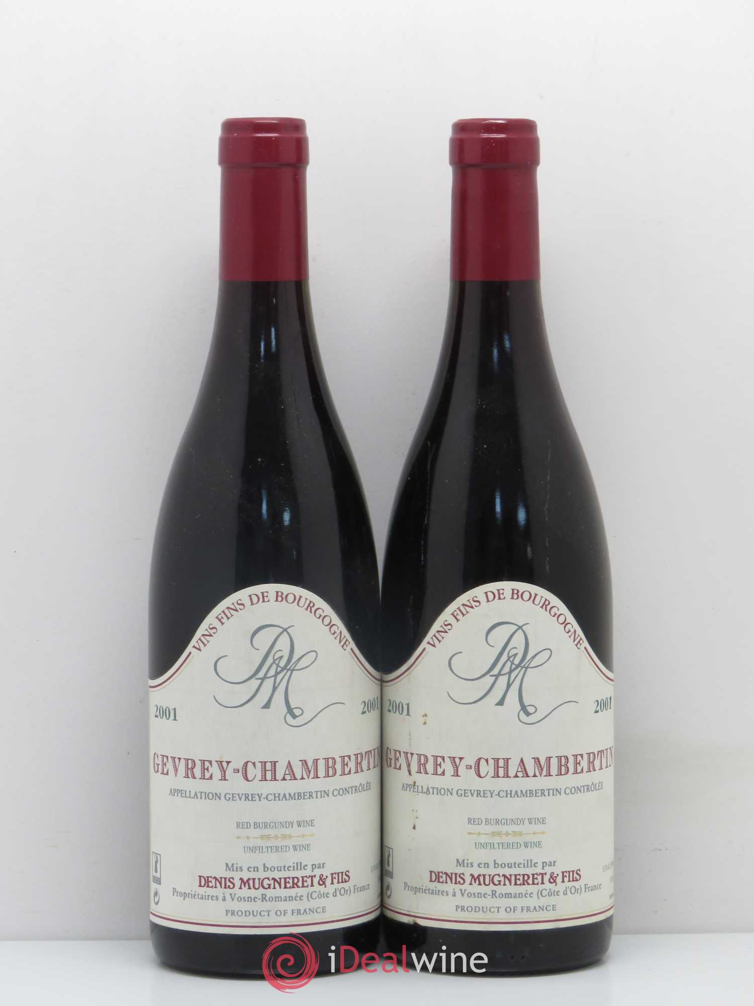 Gevrey-Chambertin Denis Mugneret et fils 2001 - Posten von 2 Flaschen - 0
