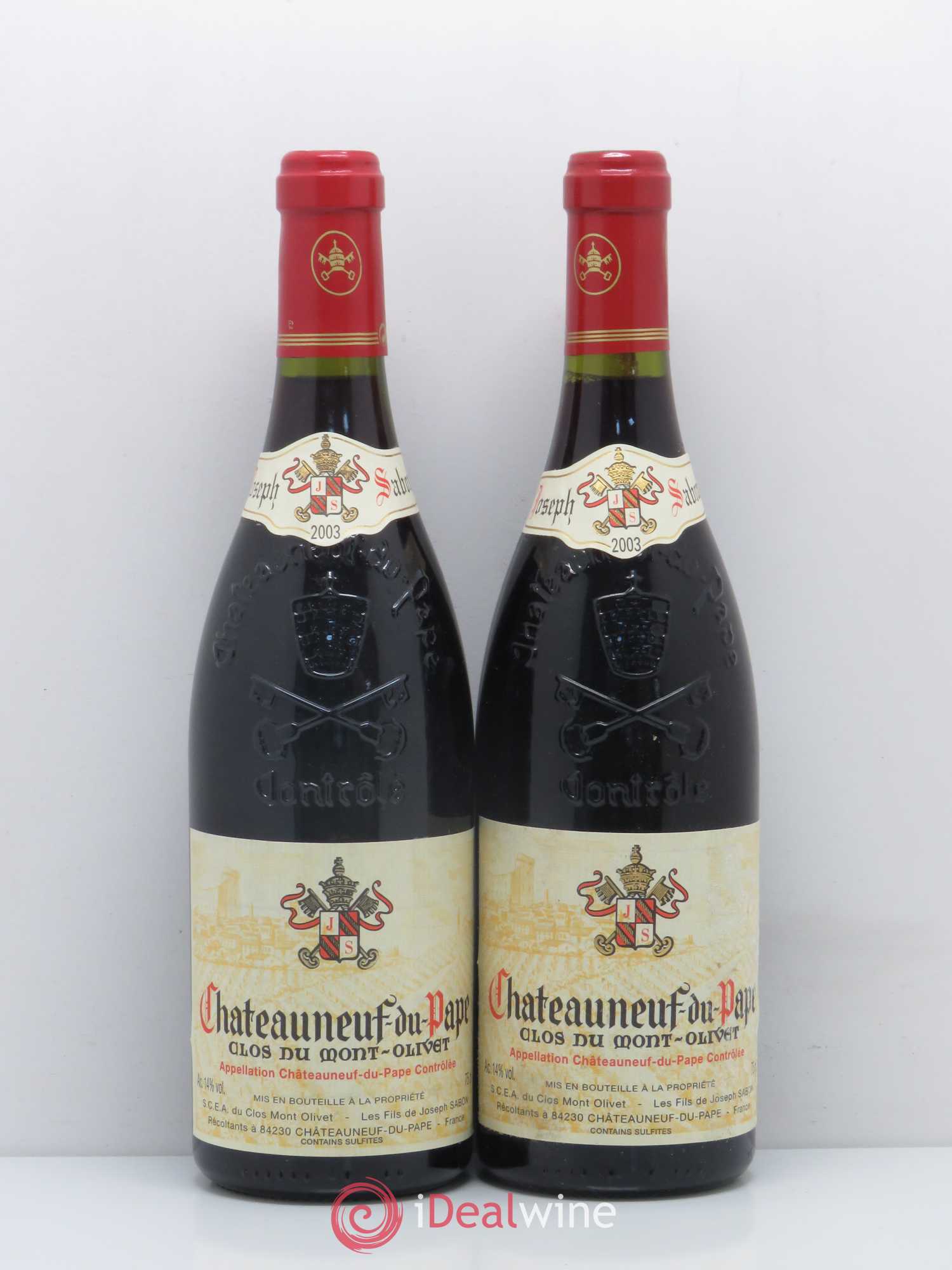 Châteauneuf-du-Pape Clos du Mont-Olivet Les fils de Joseph 2003 - Posten von 2 Flaschen - 0
