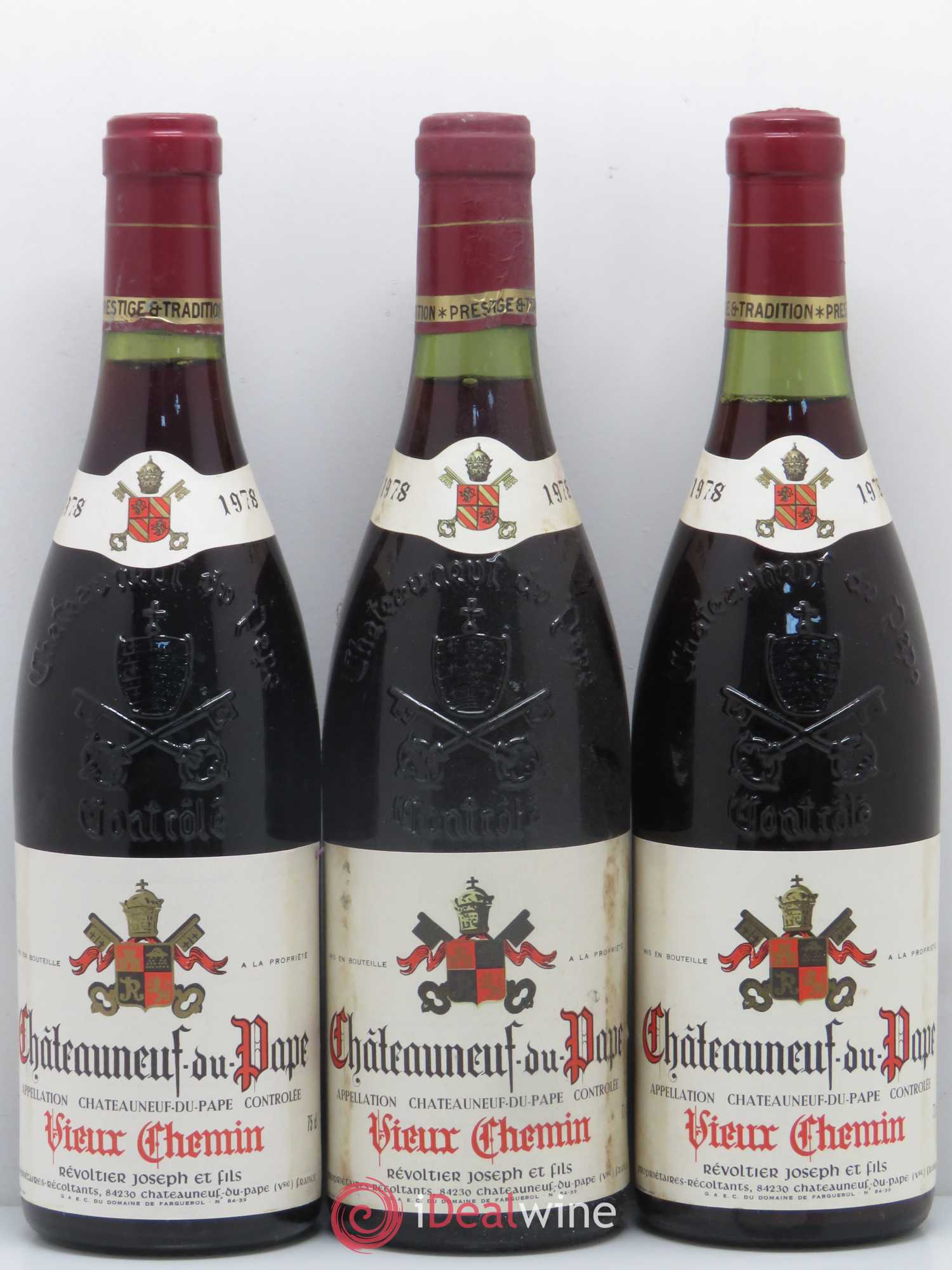 Châteauneuf-du-Pape Vieux Chemin Joseph Revoltier et Fils 1978 - Posten von 6 Flaschen - 1