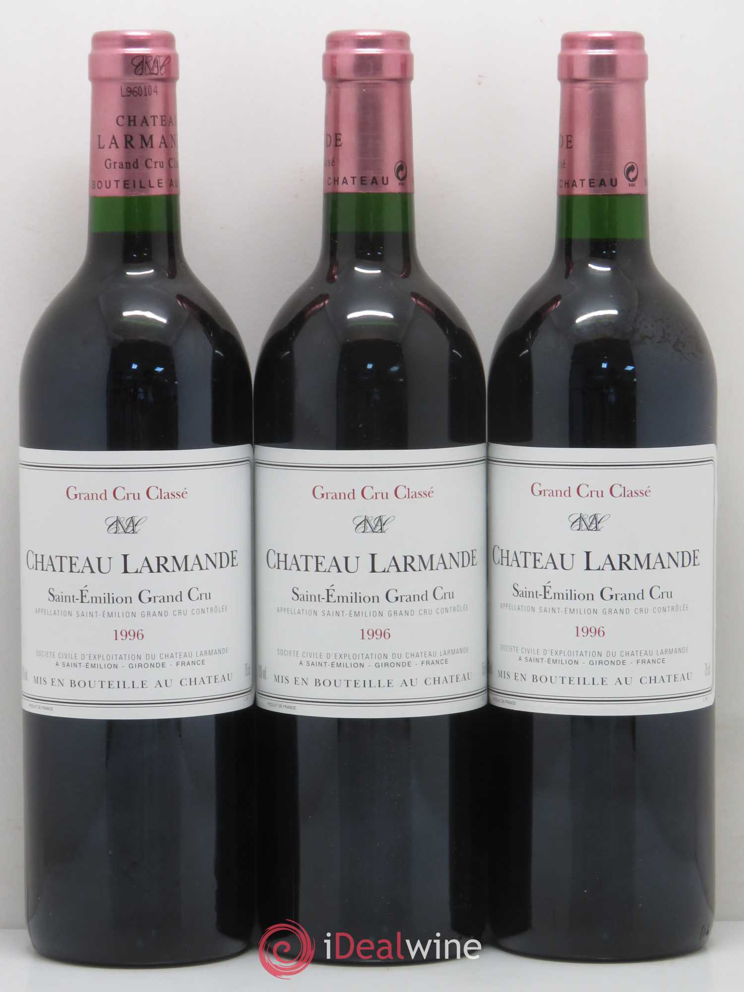 Château Larmande Grand Cru Classé 1996 - Lot de 12 bouteilles - 1