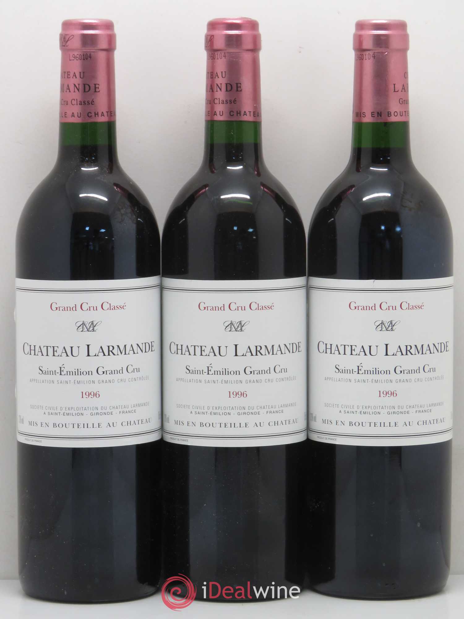 Château Larmande Grand Cru Classé 1996 - Lot de 12 bouteilles - 4