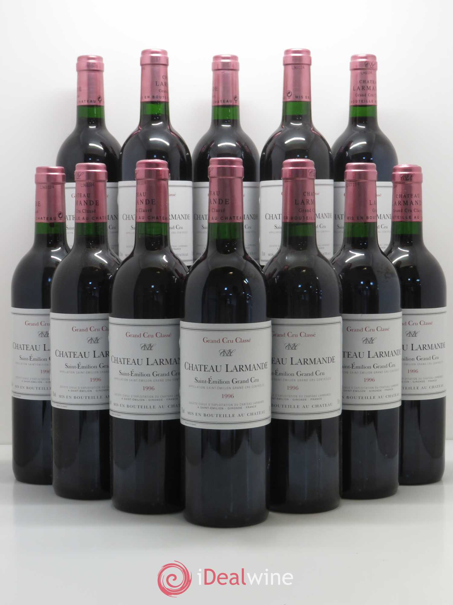 Château Larmande Grand Cru Classé 1996 - Lot de 12 bouteilles - 0