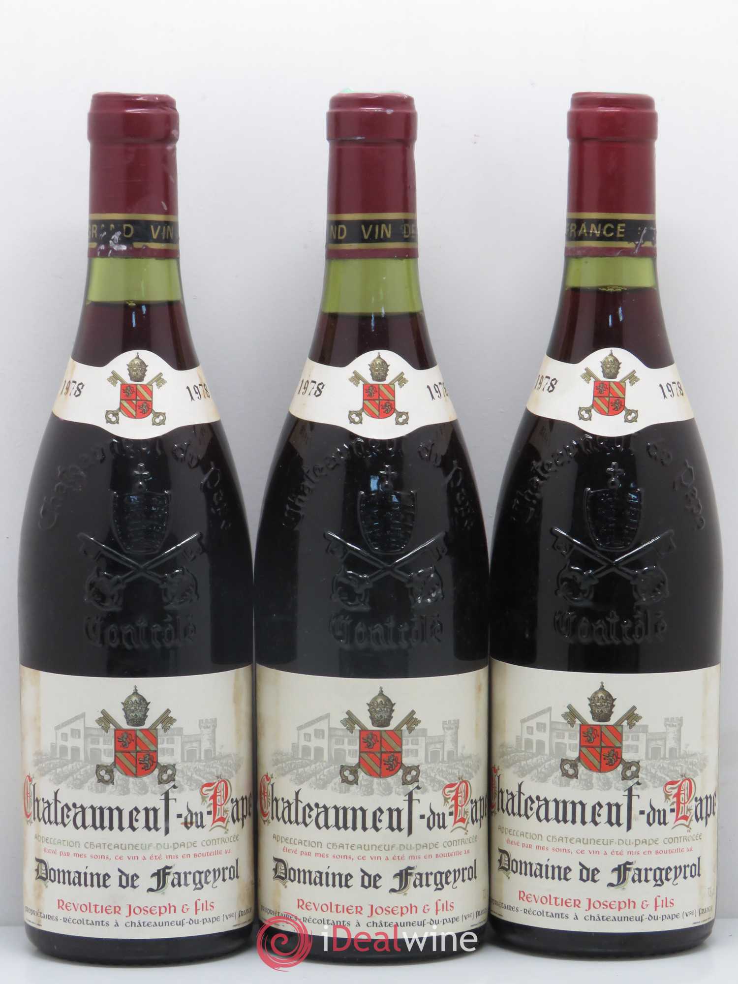 Châteauneuf-du-Pape Fargevrol 1978 - Lot de 3 bouteilles - 0