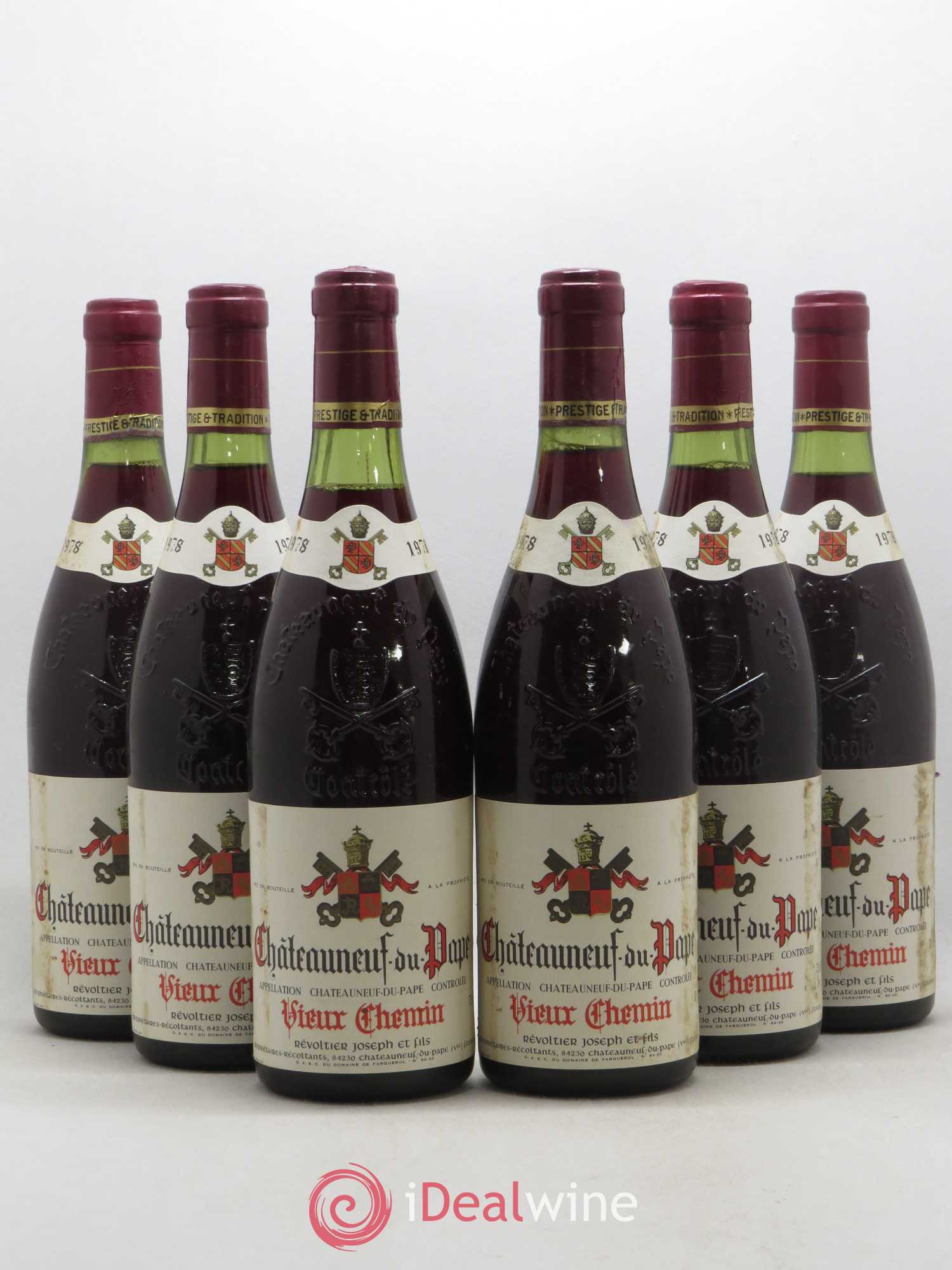 Châteauneuf-du-Pape Vieux Chemin 1978 - Lot de 6 bouteilles - 0