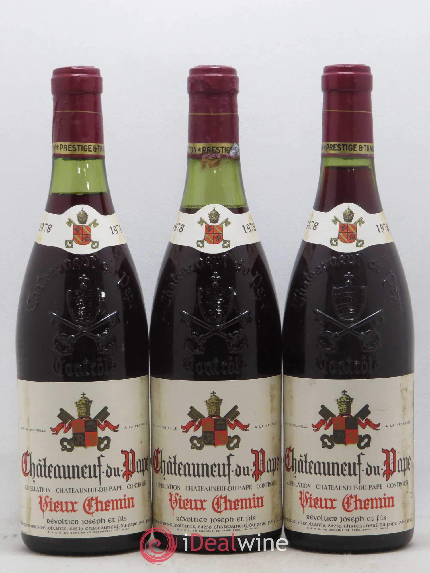 Châteauneuf-du-Pape Vieux Chemin 1978 - Posten von 6 Flaschen - 2
