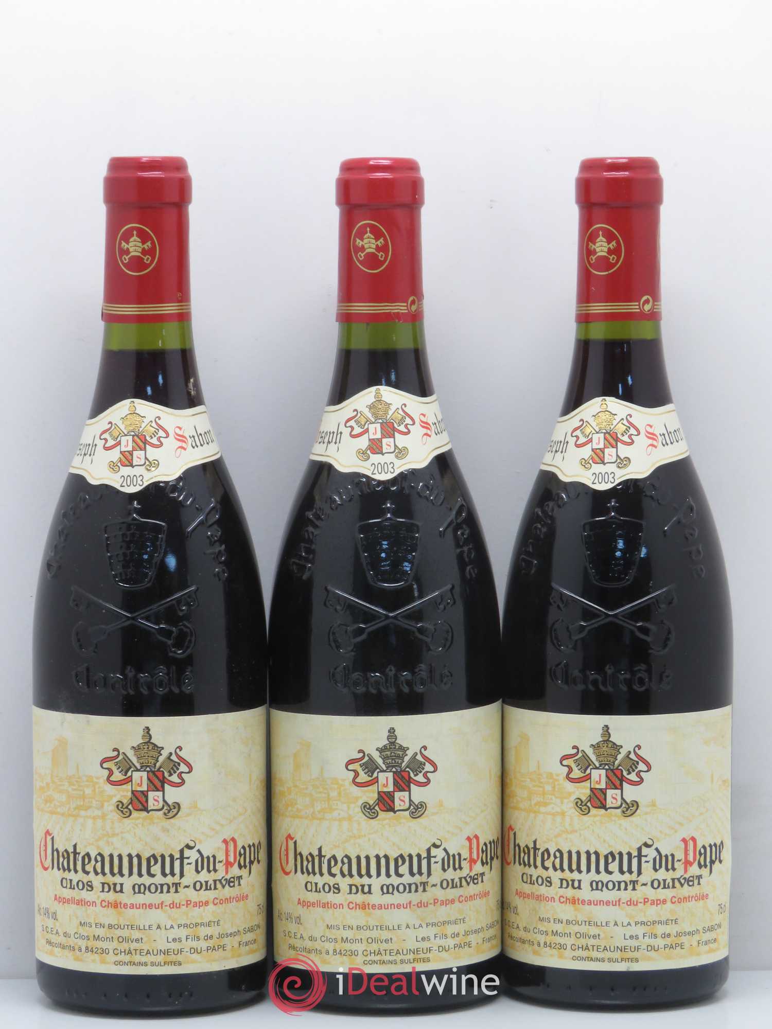 Châteauneuf-du-Pape Clos du Mont-Olivet Les Fils de Joseph 2003 - Lot de 6 bouteilles - 1