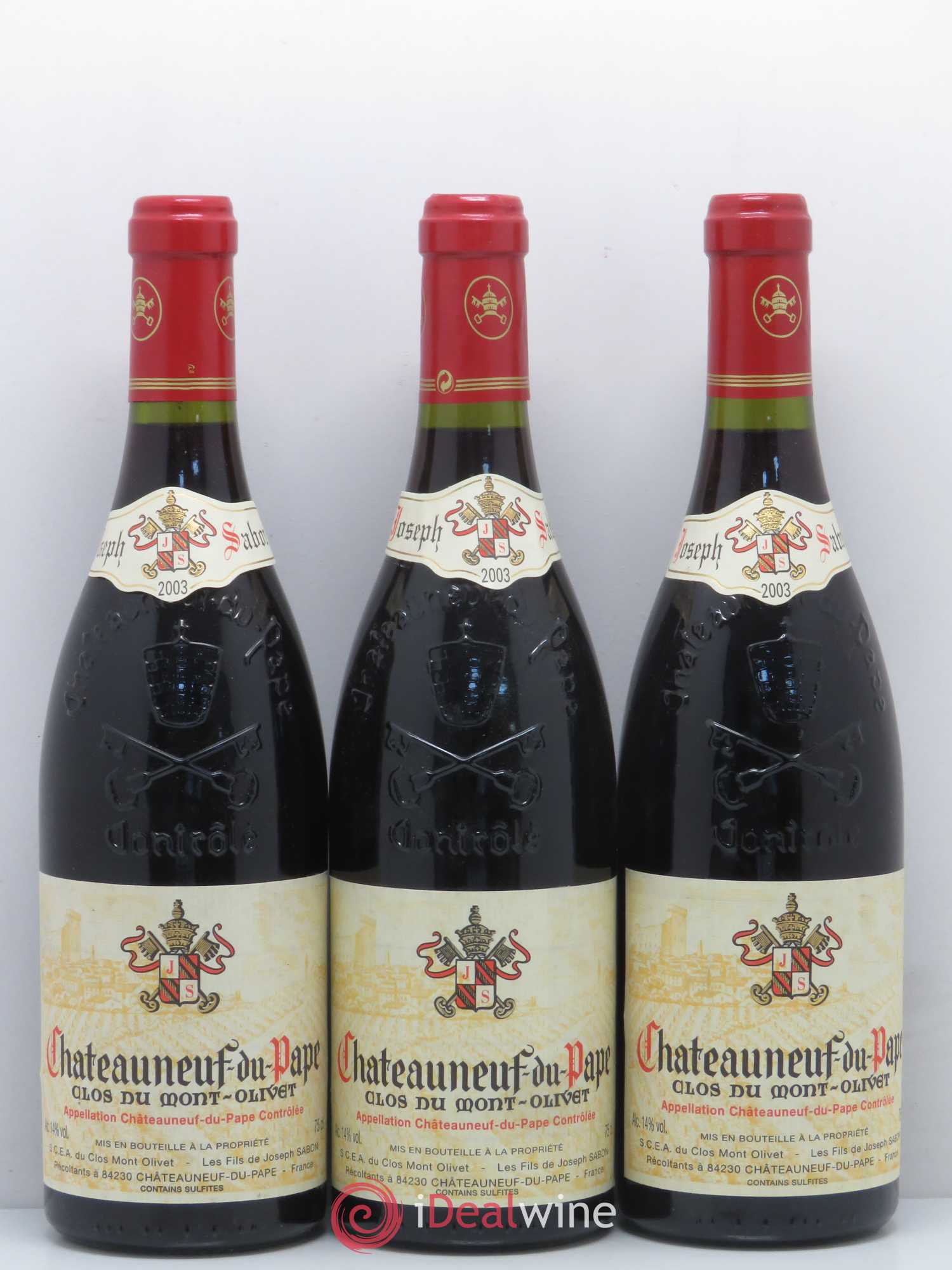 Châteauneuf-du-Pape Clos du Mont-Olivet Les Fils de Joseph 2003 - Lot de 6 bouteilles - 2