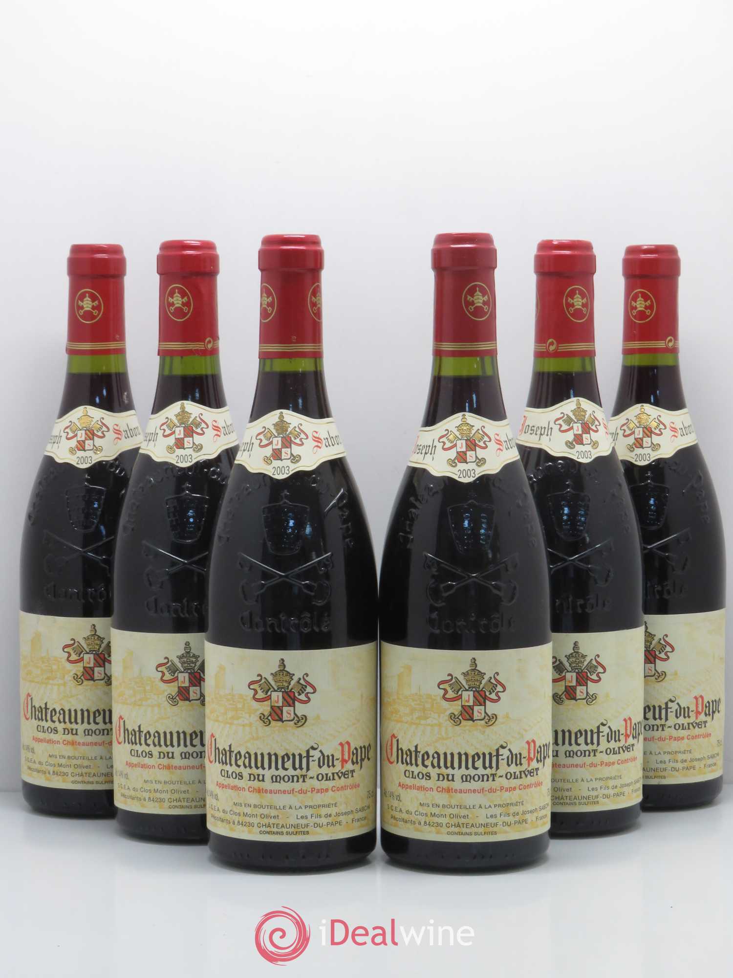 Châteauneuf-du-Pape Clos du Mont-Olivet Les Fils de Joseph 2003 - Lot de 6 bouteilles - 0