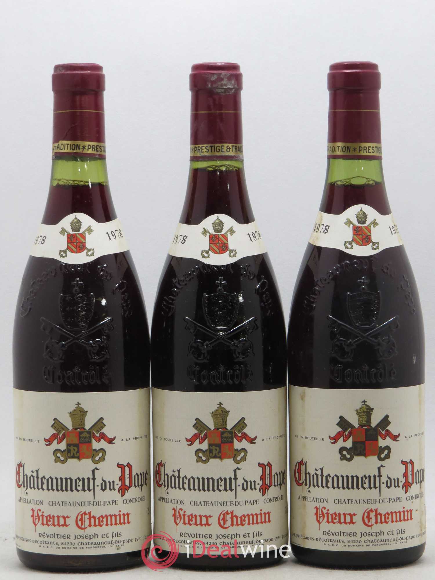 Châteauneuf-du-Pape Vieux Chemin 1978 - Lot de 3 bouteilles - 0