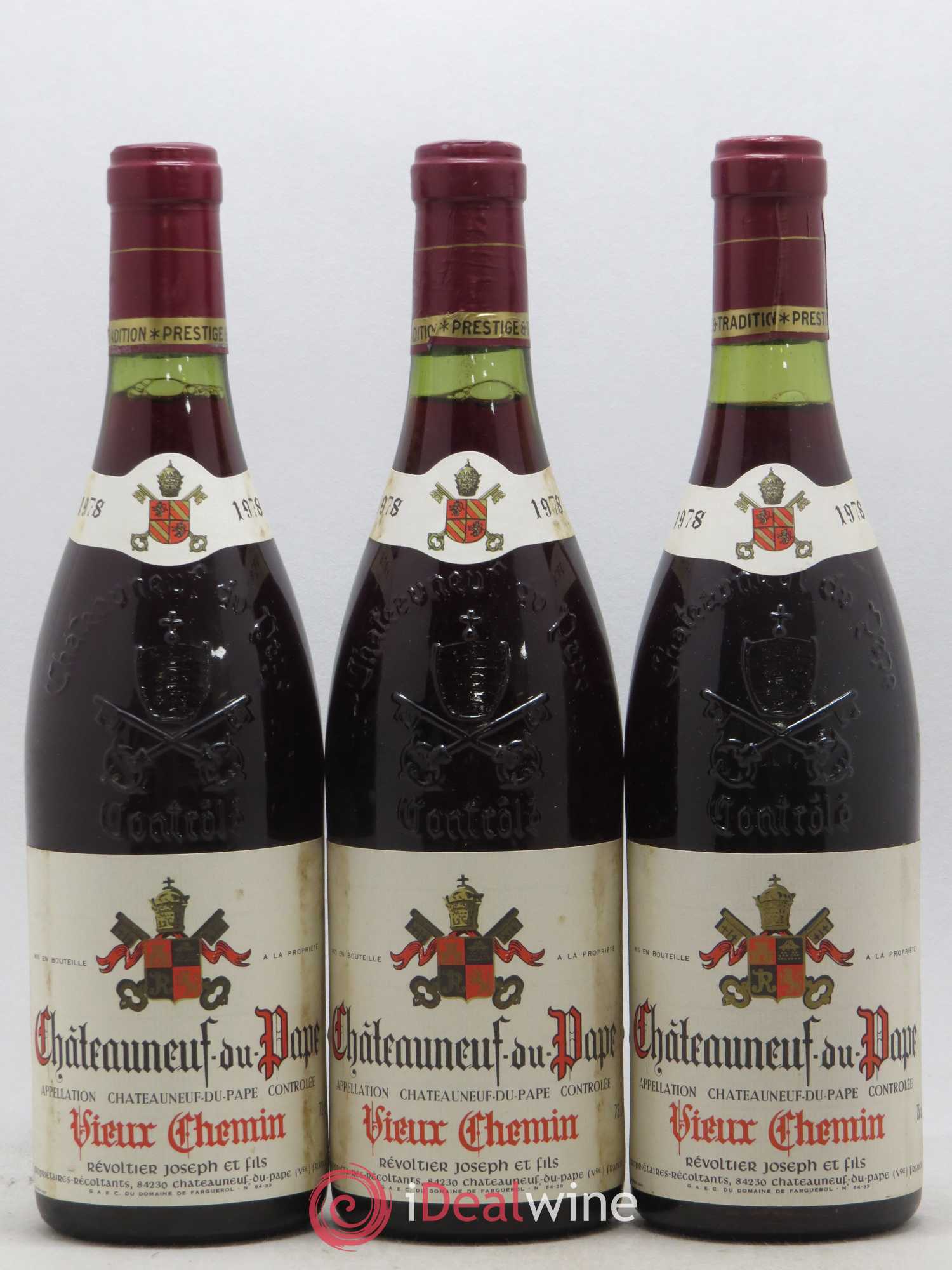 Châteauneuf-du-Pape Vieux Chemin 1978 - Lot de 3 bouteilles - 0