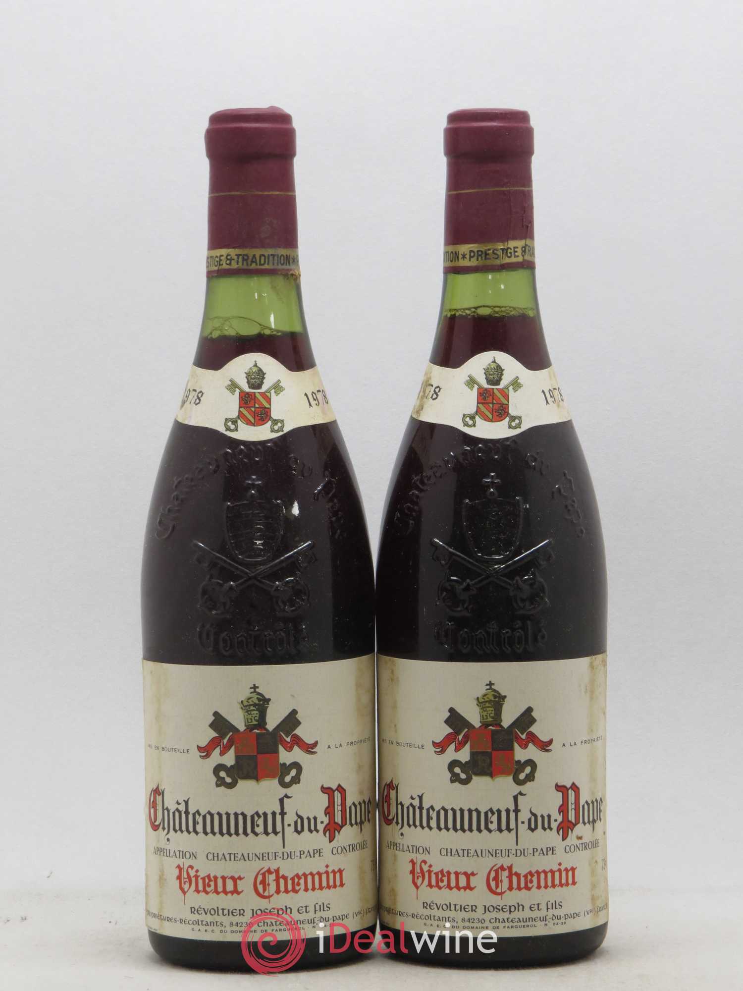 Châteauneuf-du-Pape Vieux Chemin 1978 - Lot de 2 bouteilles - 0