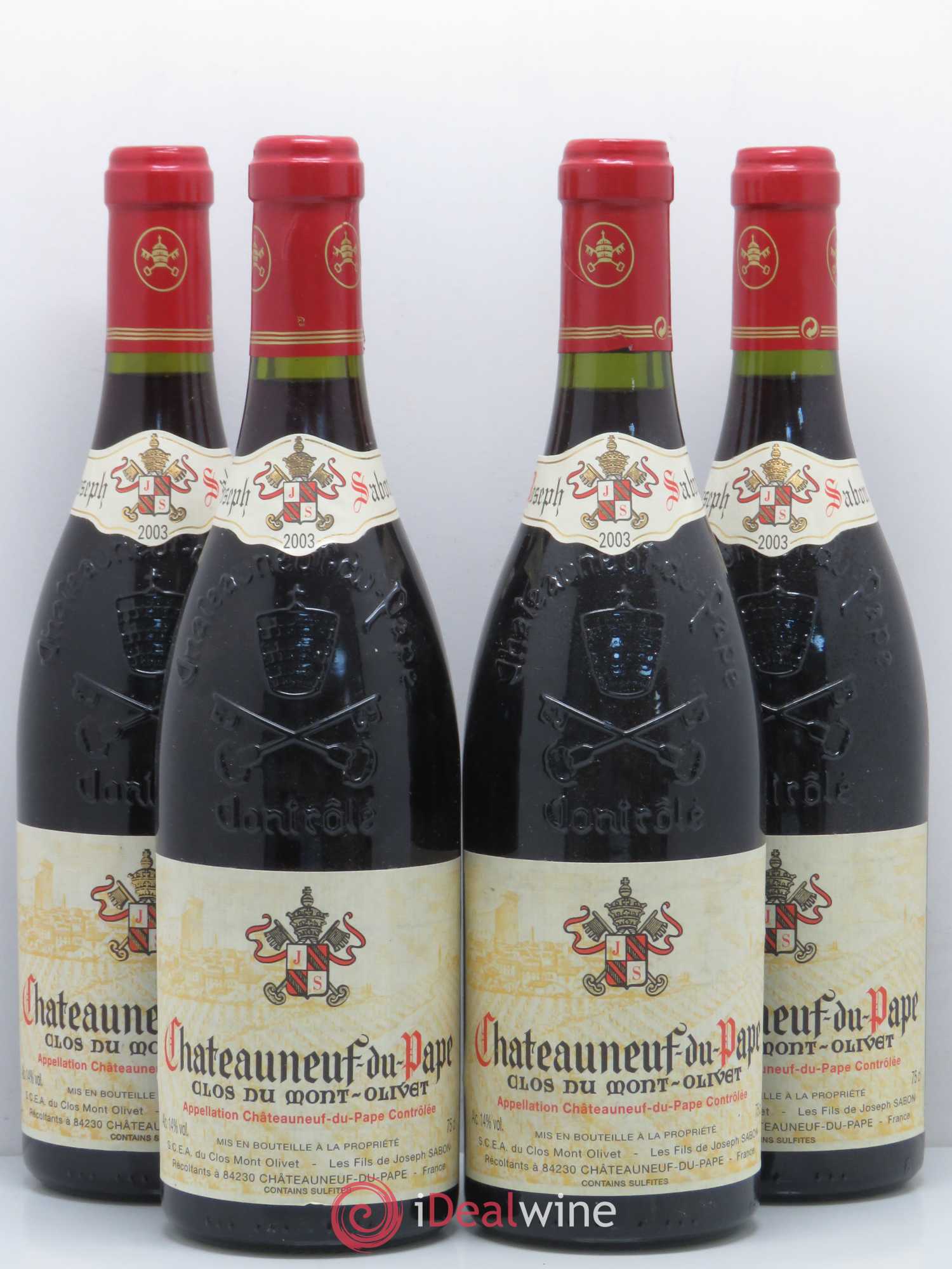 Châteauneuf-du-Pape Clos du Mont-Olivet Les Fils de Joseph 2003 - Lot de 4 bouteilles - 0