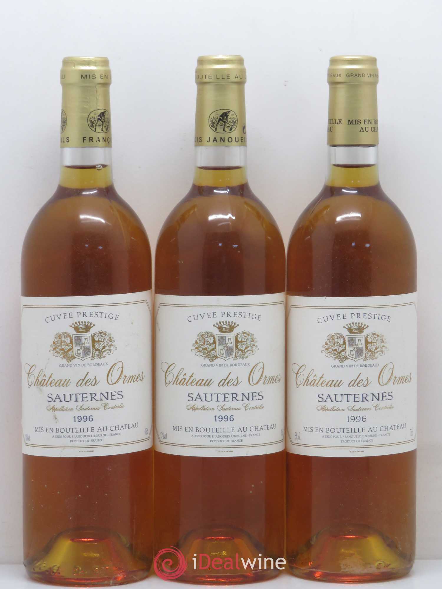 Sauternes Château des Ormes cuvée Prestige 1996 - Lotto di 12 bottiglie - 1