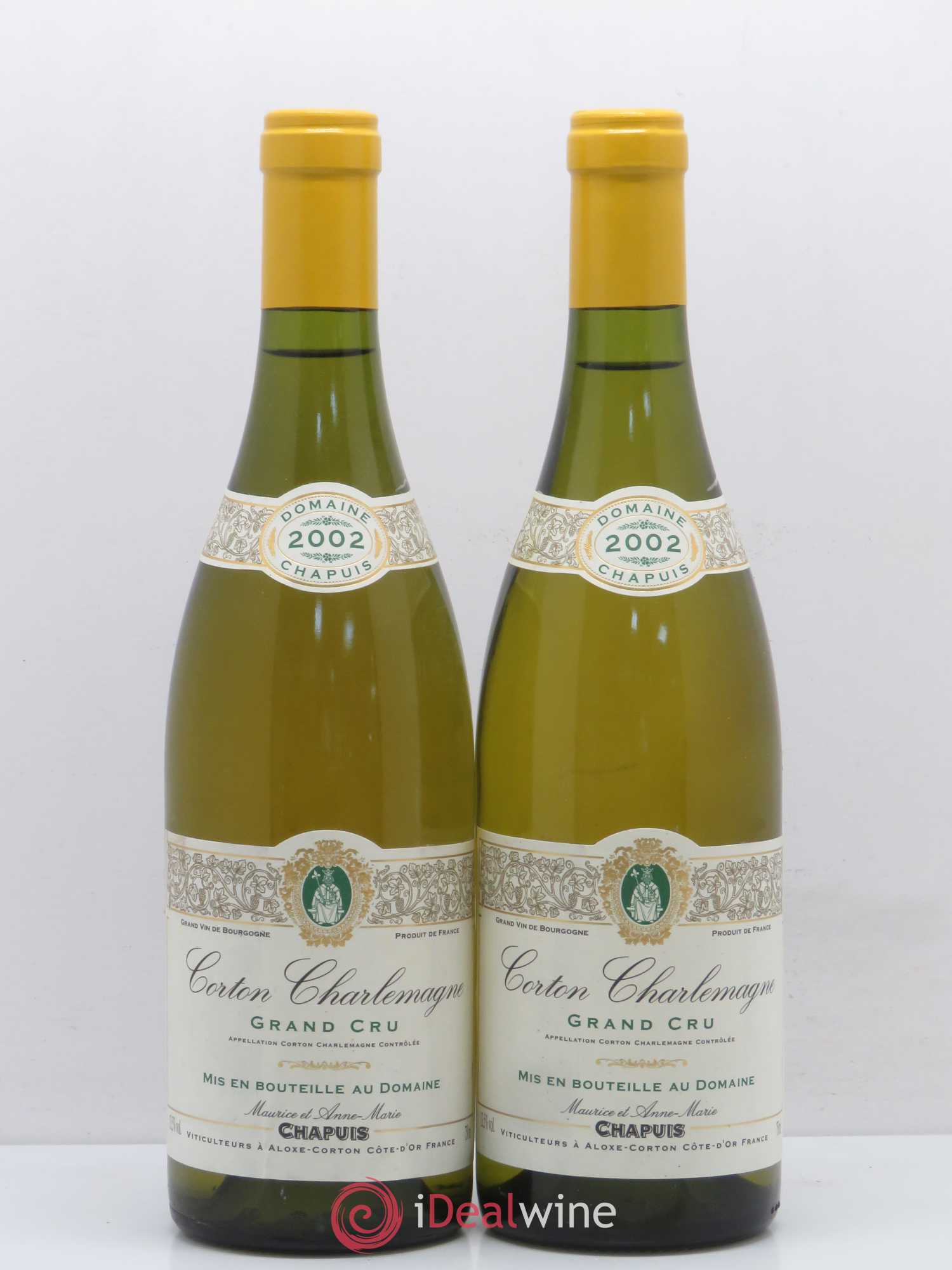 Corton-Charlemagne Grand Cru Domaine Maurice Chapuis 2002 - Posten von 2 Flaschen - 0