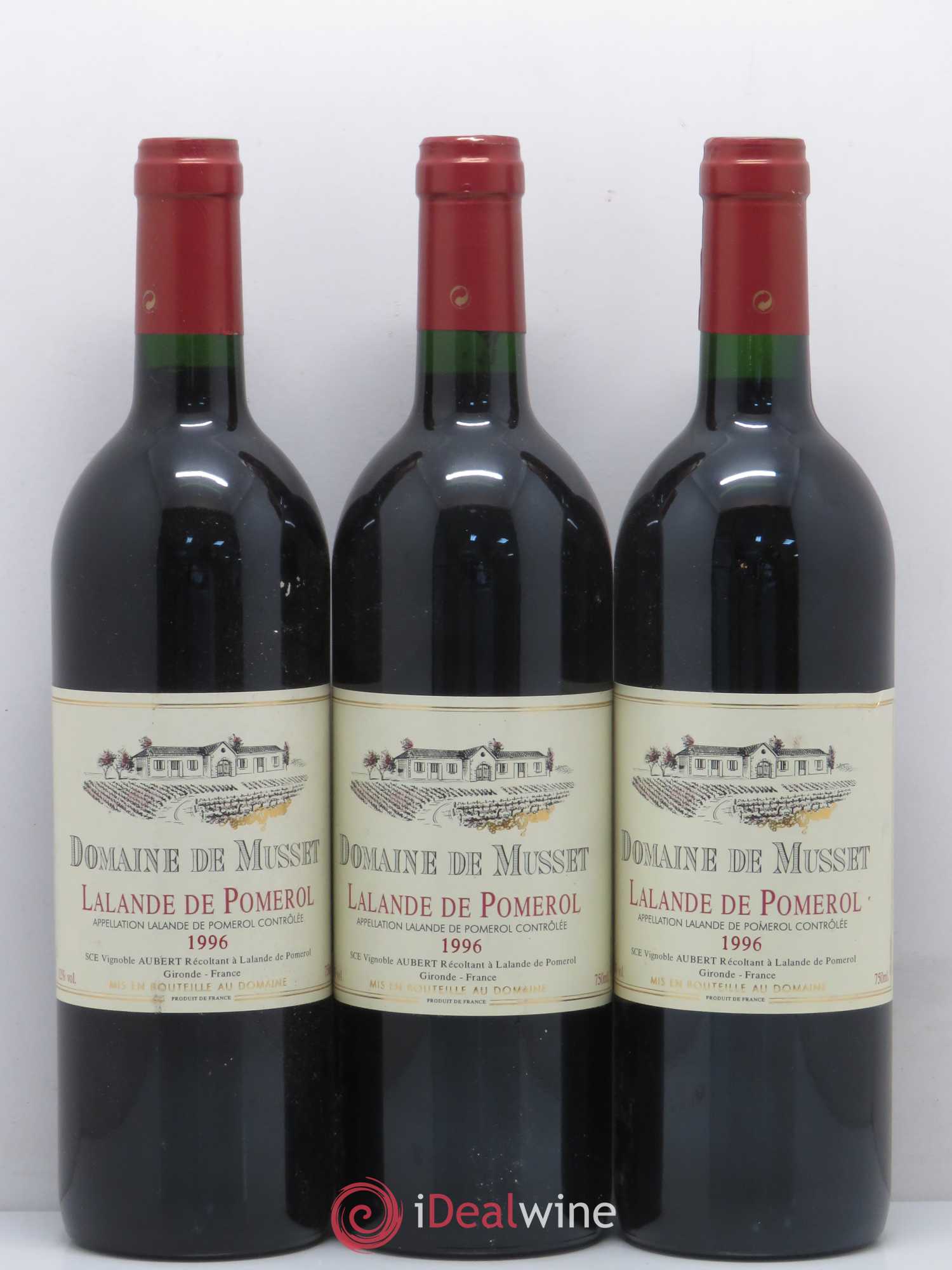 Bordeaux Domaine de Musset Lalande de Pomerol 1996 - Posten von 11 Flaschen - 1