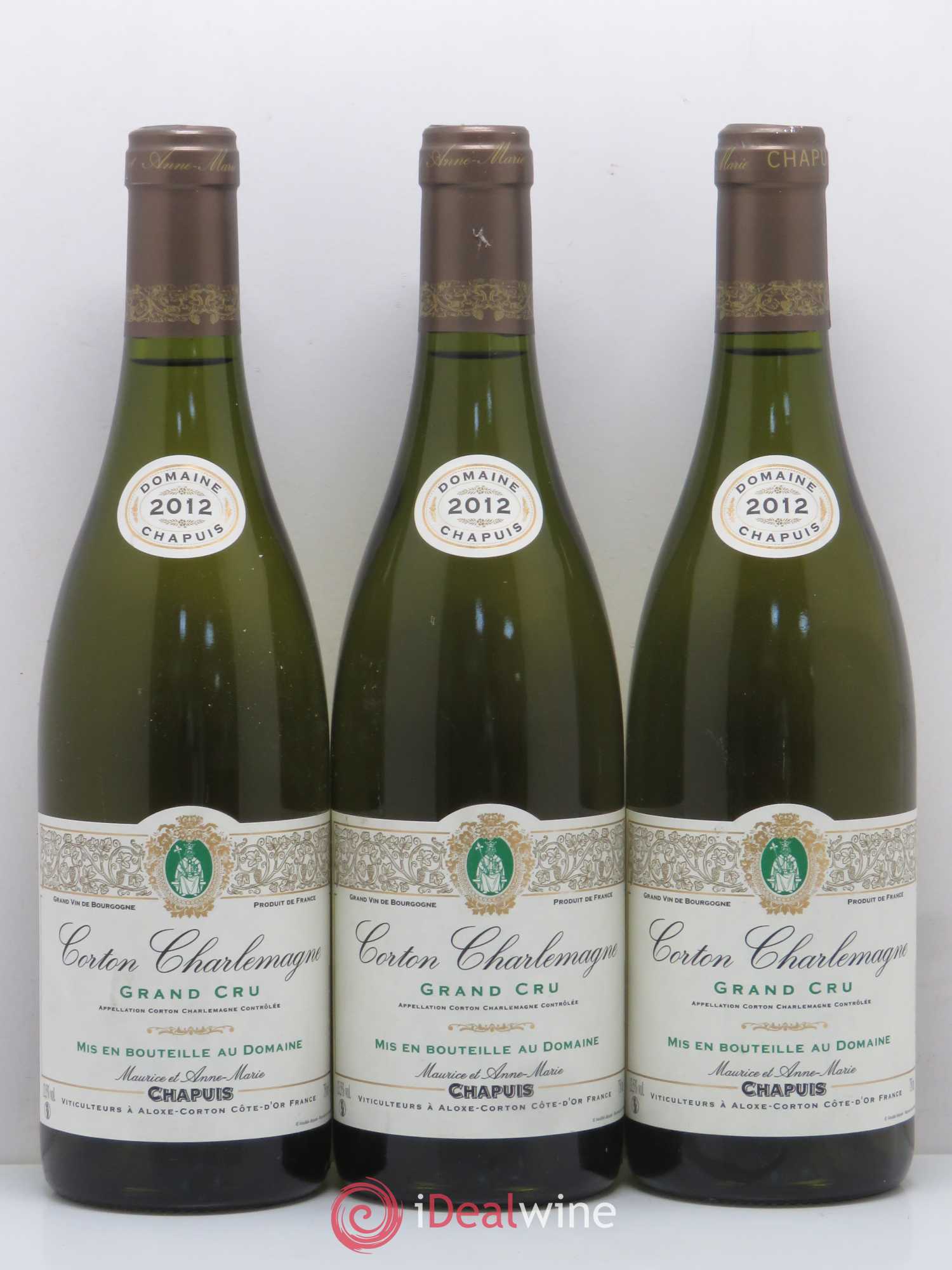 Corton-Charlemagne Grand Cru Domaine Maurice Chapuis 2012 - Lotto di 6 bottiglie - 1