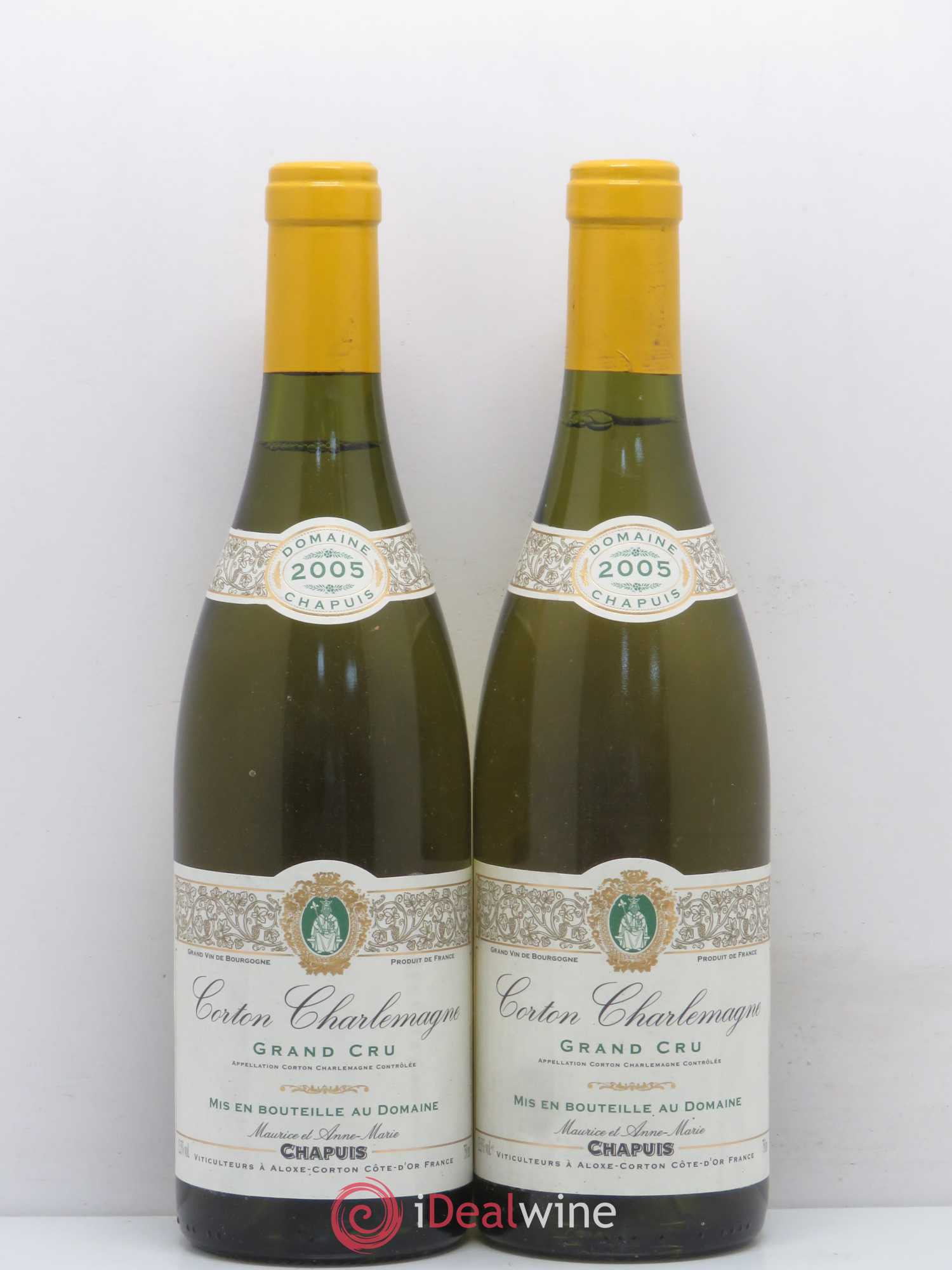 Corton-Charlemagne Grand Cru Domaine Maurice Chapuis 2005 - Posten von 2 Flaschen - 0