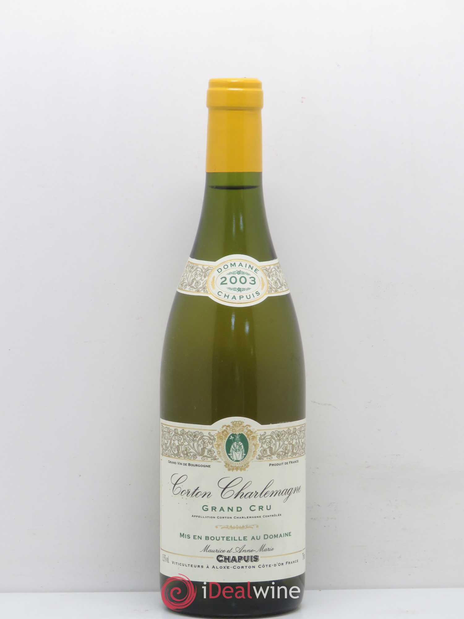 Corton-Charlemagne Grand Cru Domaine Maurice Chapuis 2003 - Posten von 1 Flasche - 0