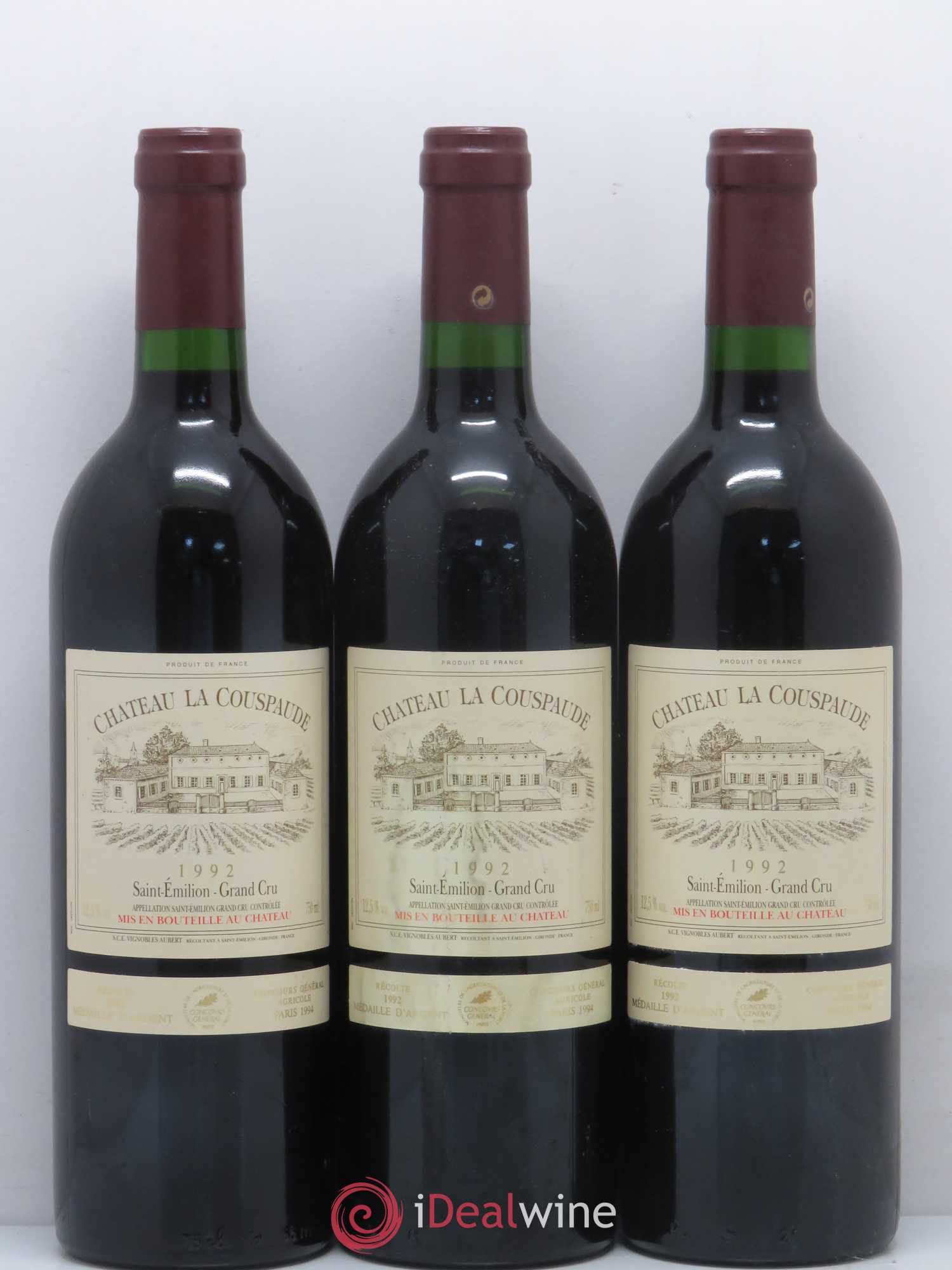 Saint-Émilion Château La Couspaude 1992 - Posten von 5 Flaschen - 1