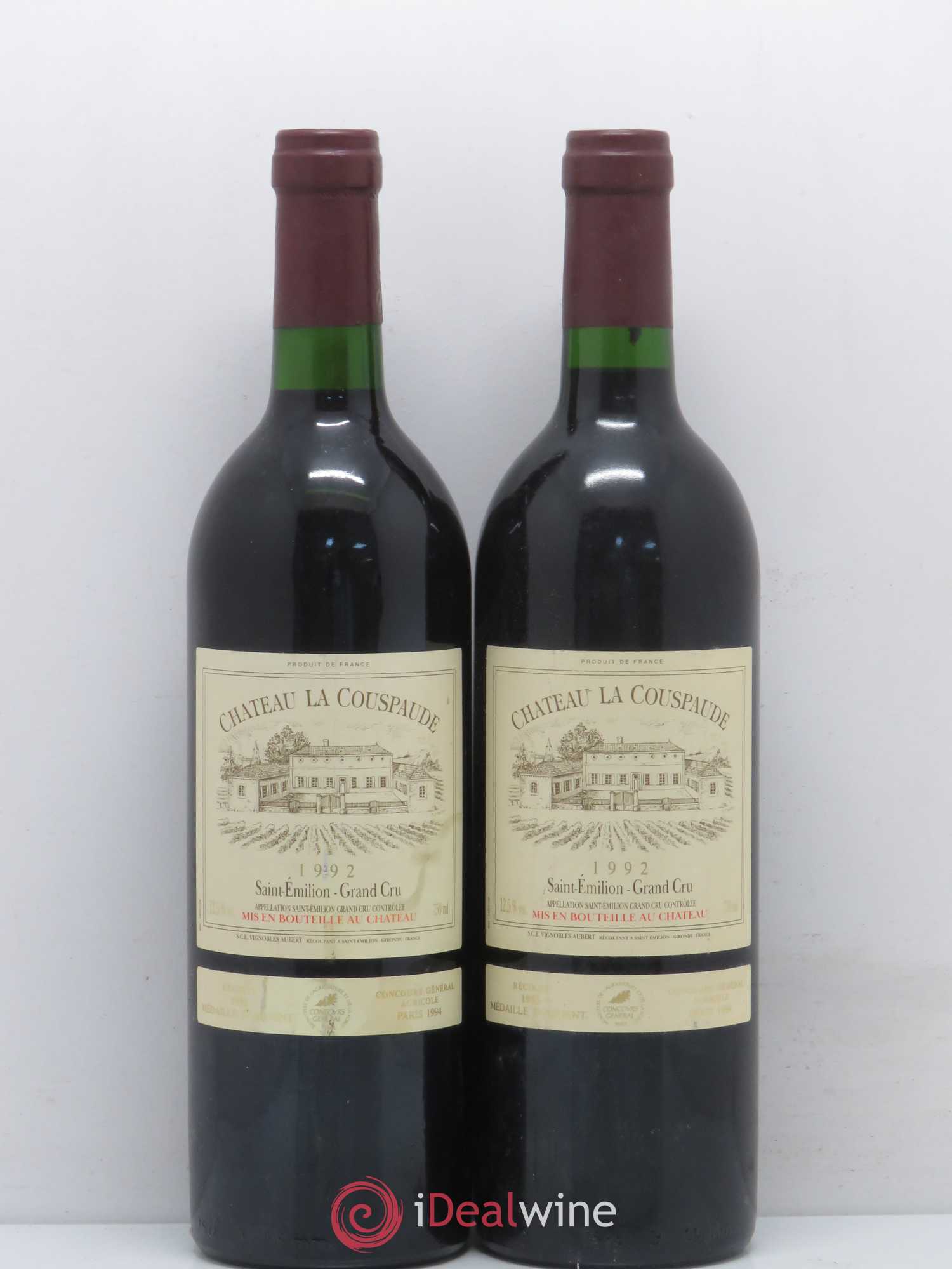 Saint-Émilion Château La Couspaude 1992 - Posten von 5 Flaschen - 2