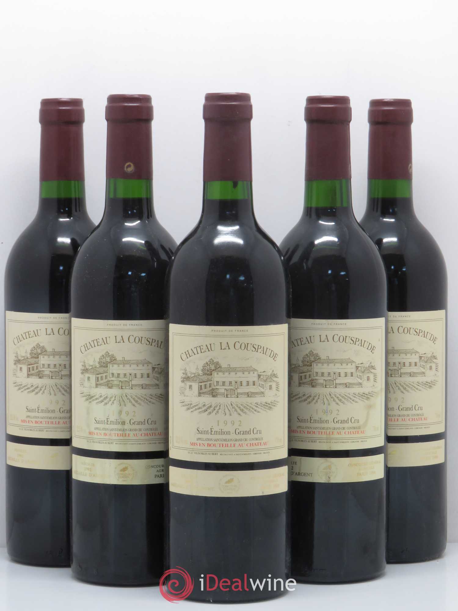 Saint-Émilion Château La Couspaude 1992 - Posten von 5 Flaschen - 0