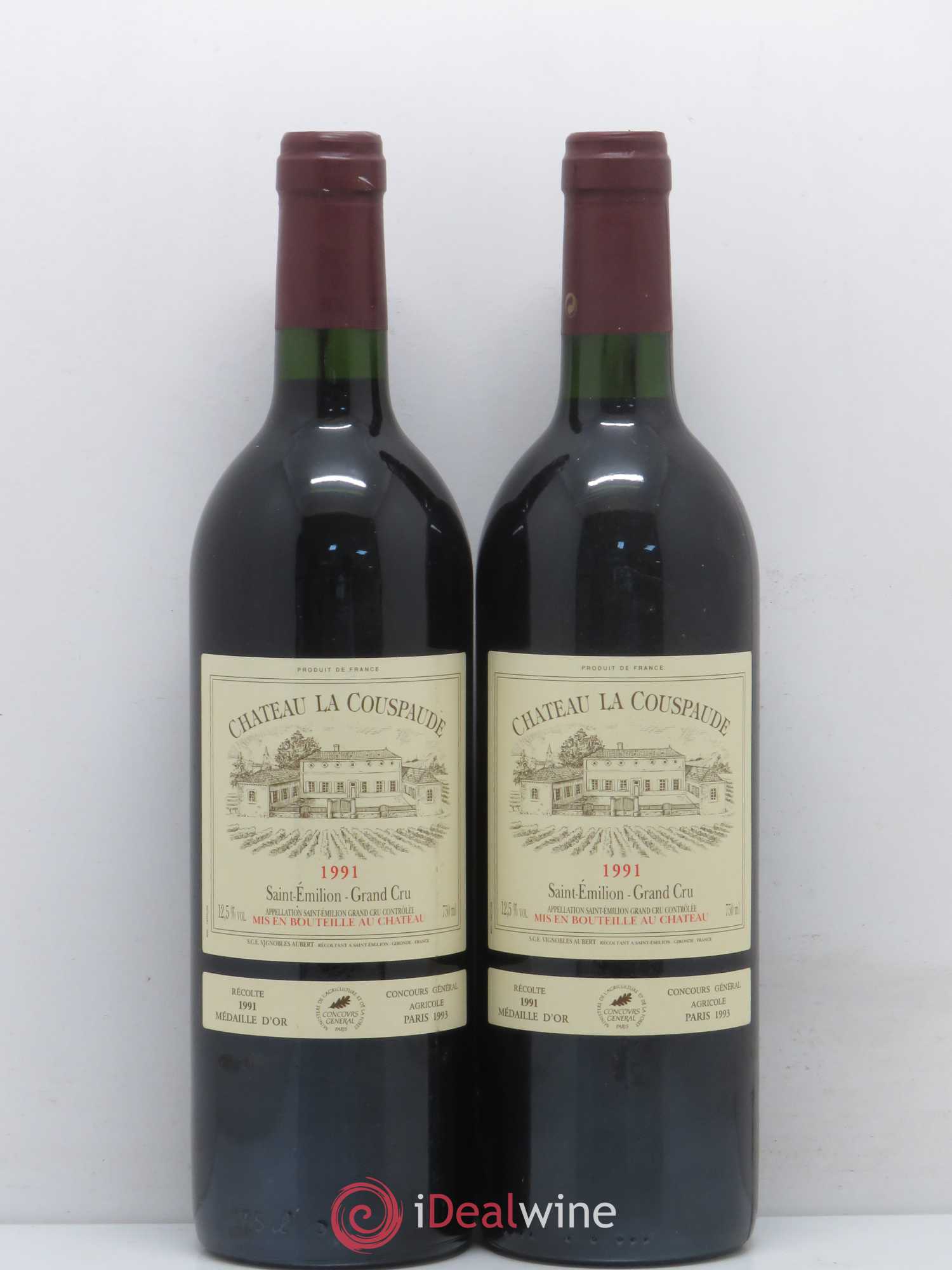 Saint-Émilion Château La Couspaude 1991 - Posten von 2 Flaschen - 0
