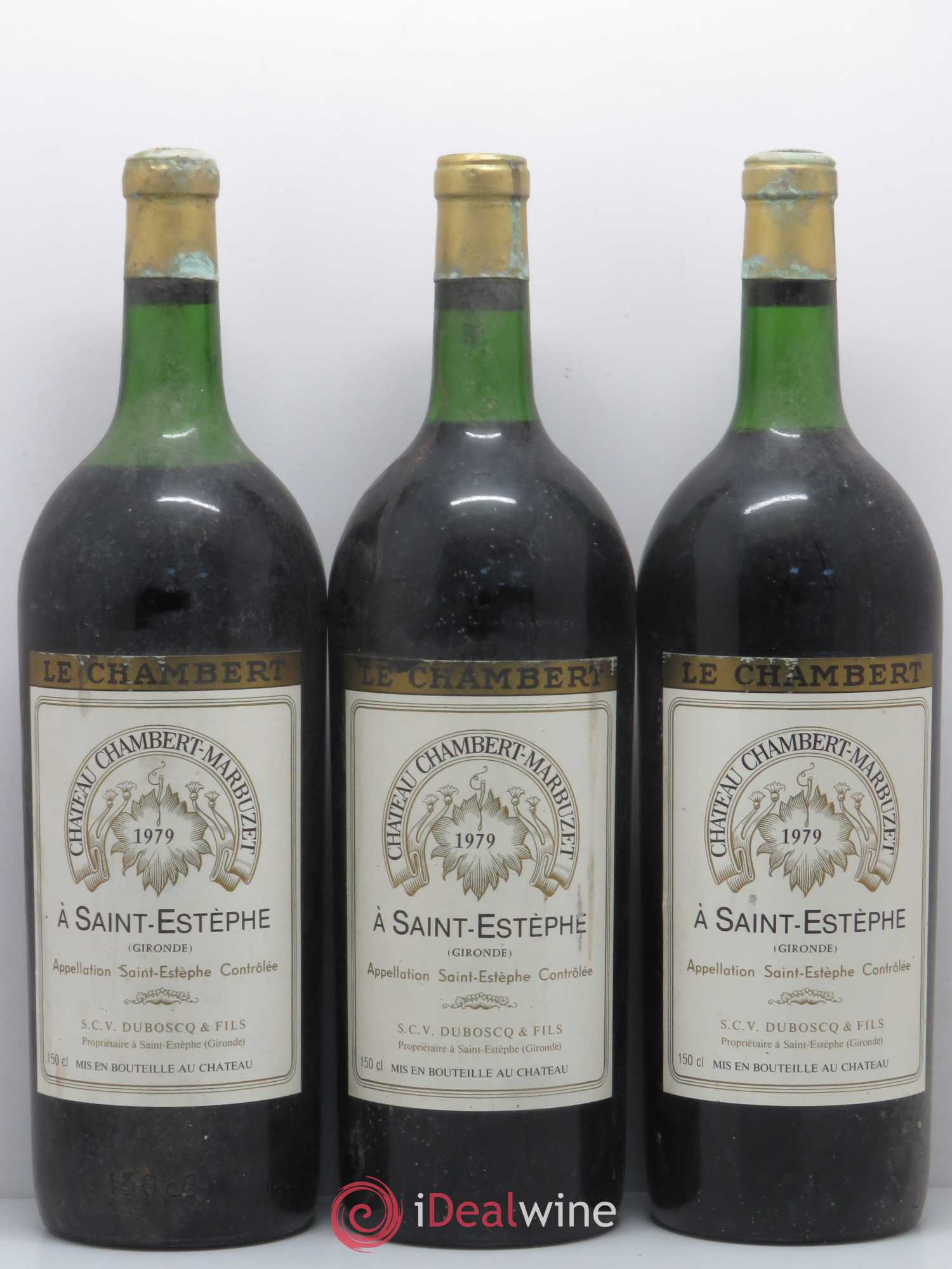 Château Chambert-Marbuzet Cru Bourgeois 1979 - Lot de 3 magnums - 0