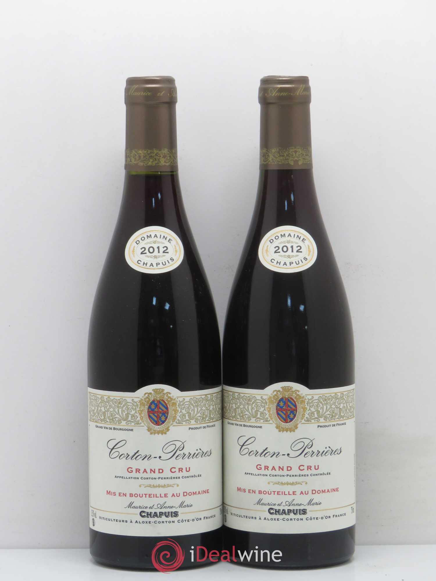 Corton Grand Cru Perrieres Domaine Maurice Chapuis 2012 - Posten von 2 Flaschen - 0