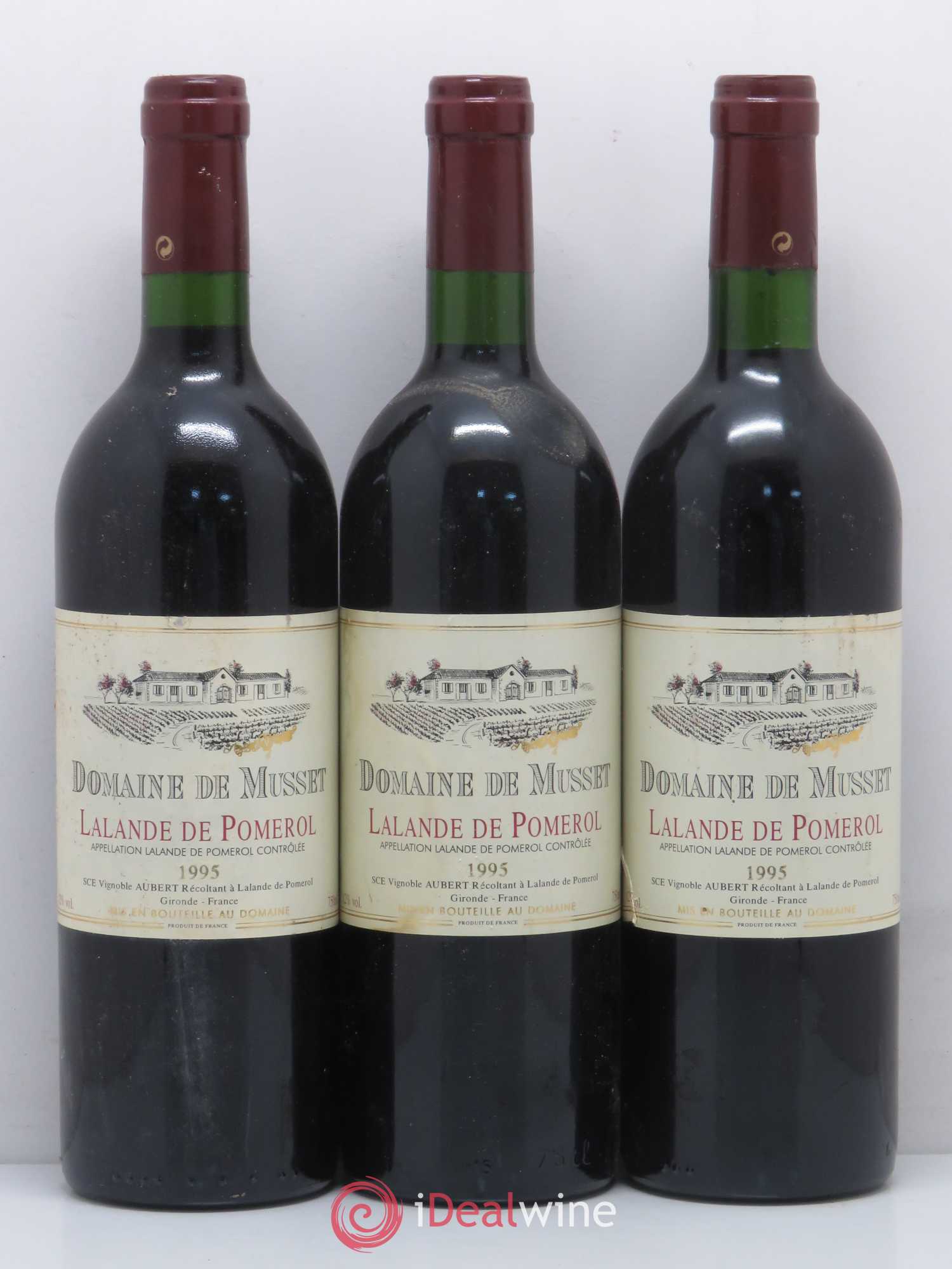 Bordeaux Domaine de Musset Lalande de Pomerol 1995 - Posten von 12 Flaschen - 3