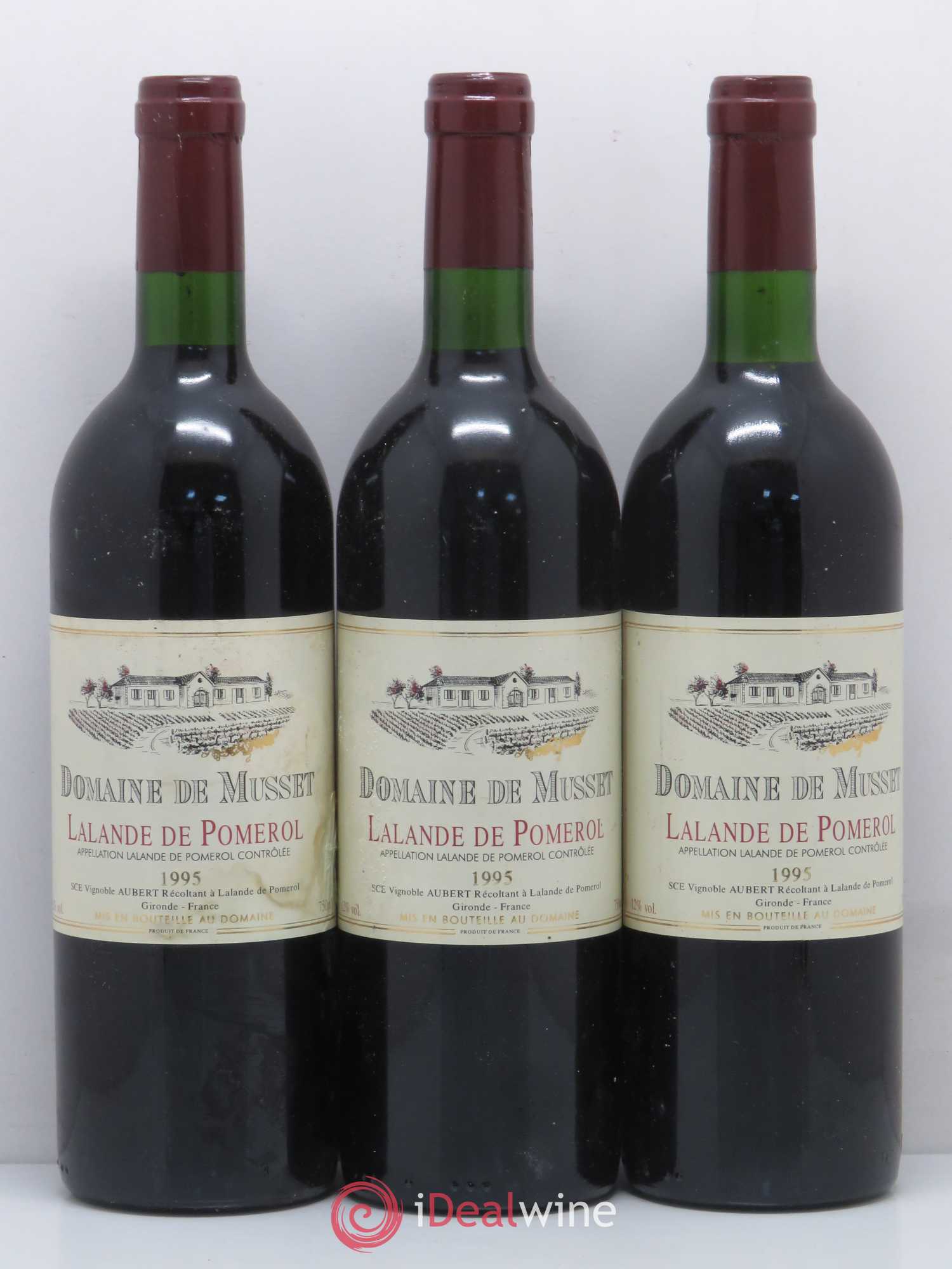 Bordeaux Domaine de Musset Lalande de Pomerol 1995 - Posten von 12 Flaschen - 4