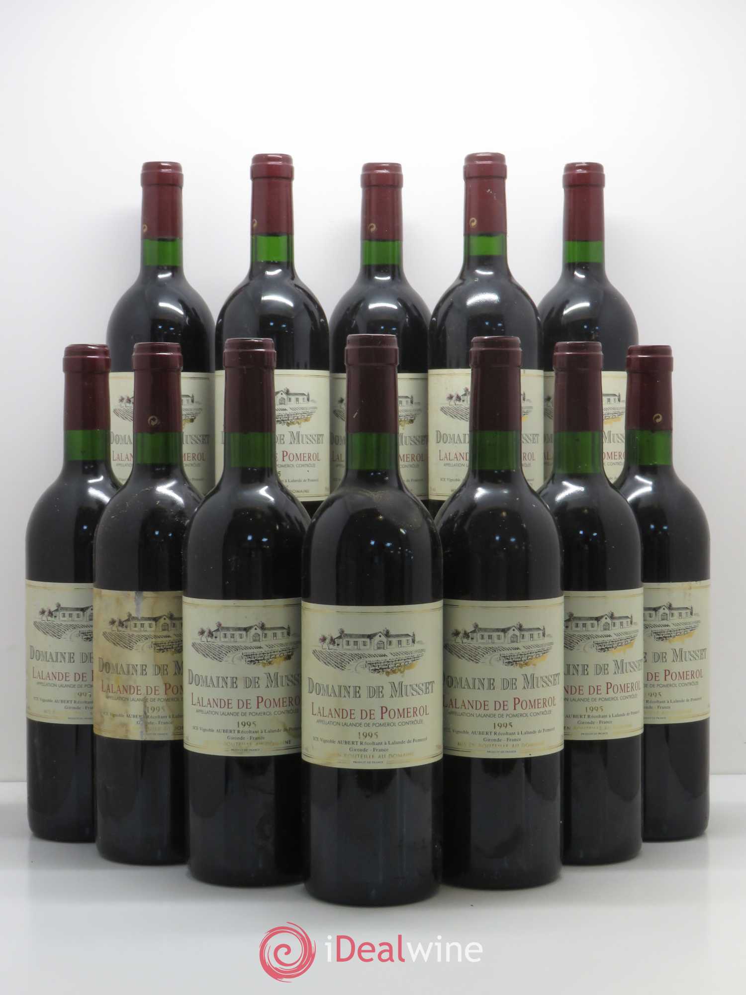Bordeaux Domaine de Musset Lalande de Pomerol 1995 - Posten von 12 Flaschen - 0