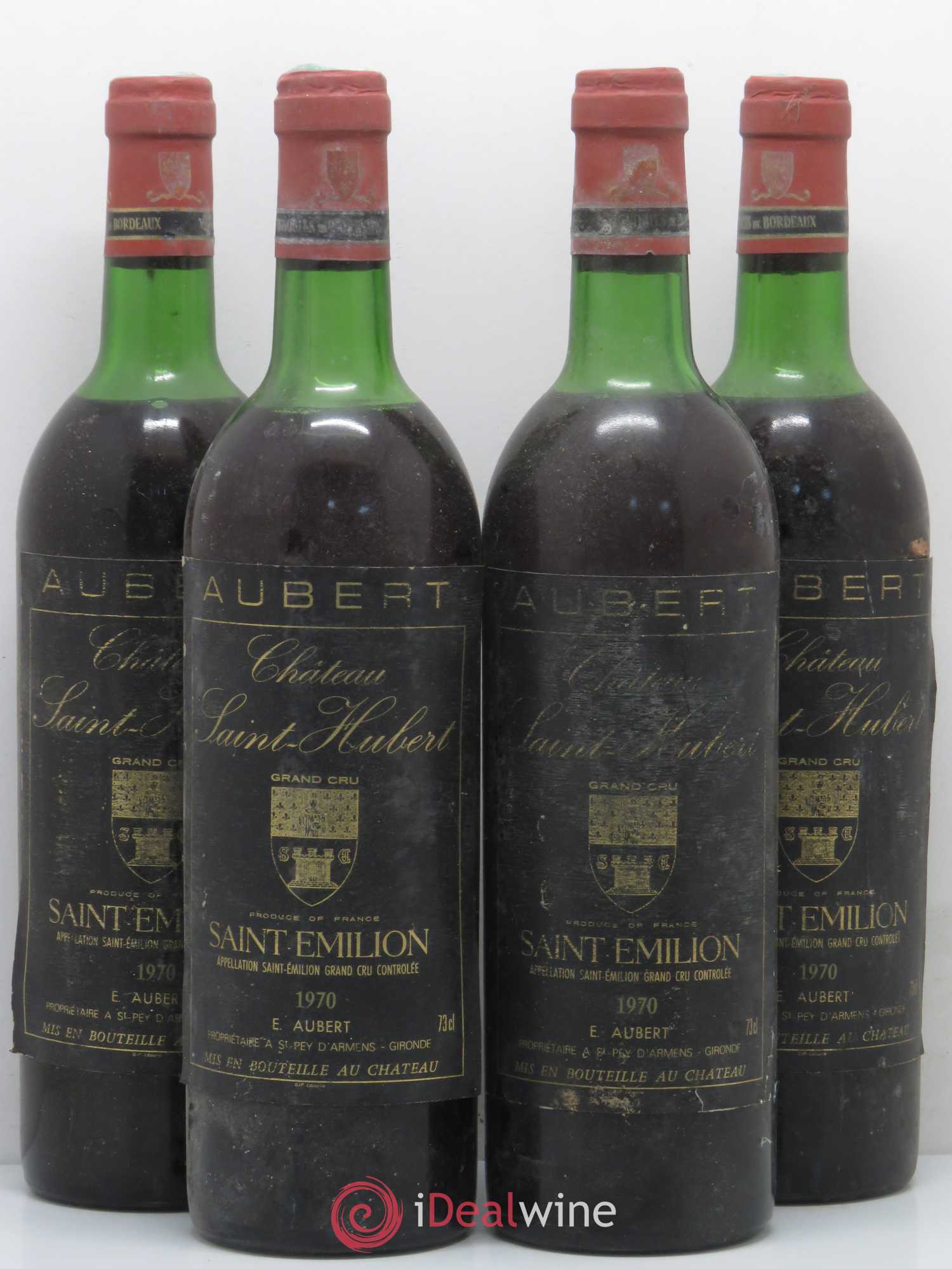 Saint-Émilion Château Saint Hubert 1970 - Lot de 4 bouteilles - 0